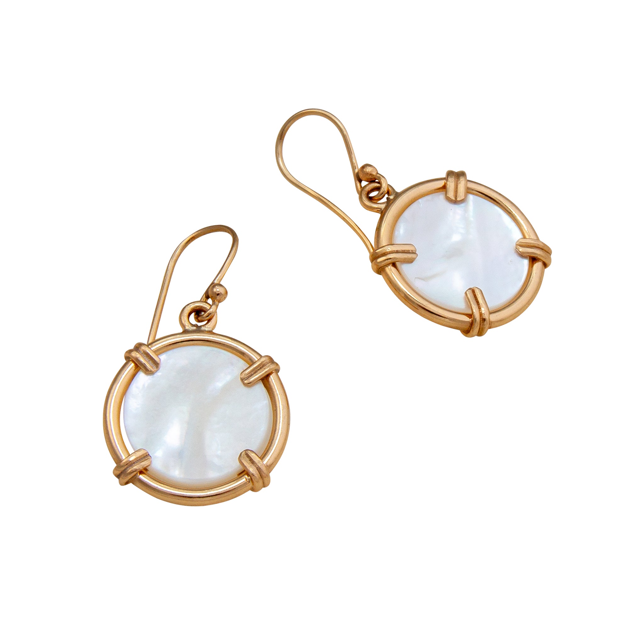 Alchemia Mother of Pearl Prong Set Drop Earrings