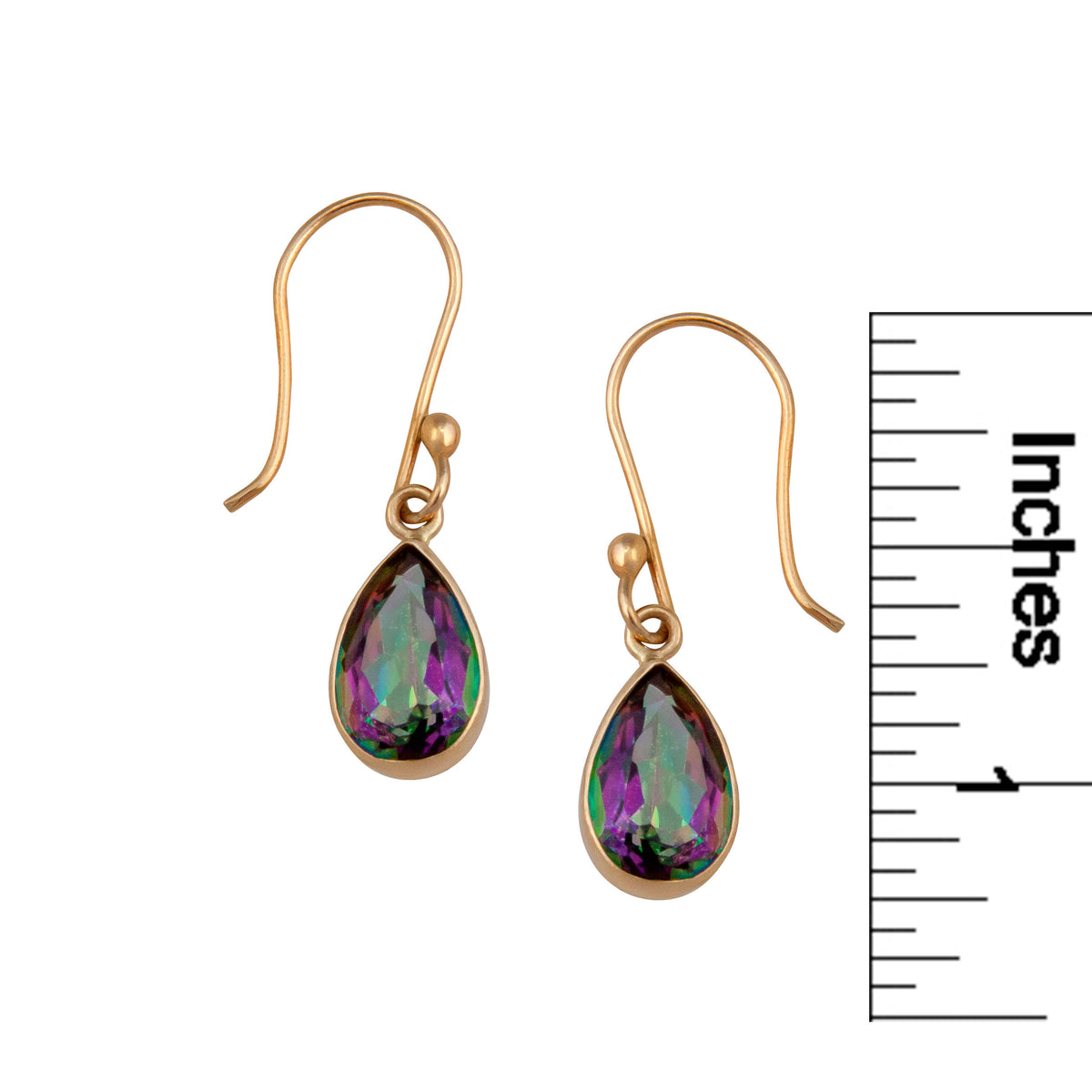Alchemia Rainbow Mystic Quartz Teardrop Drop Earrings | Charles Albert jewelry