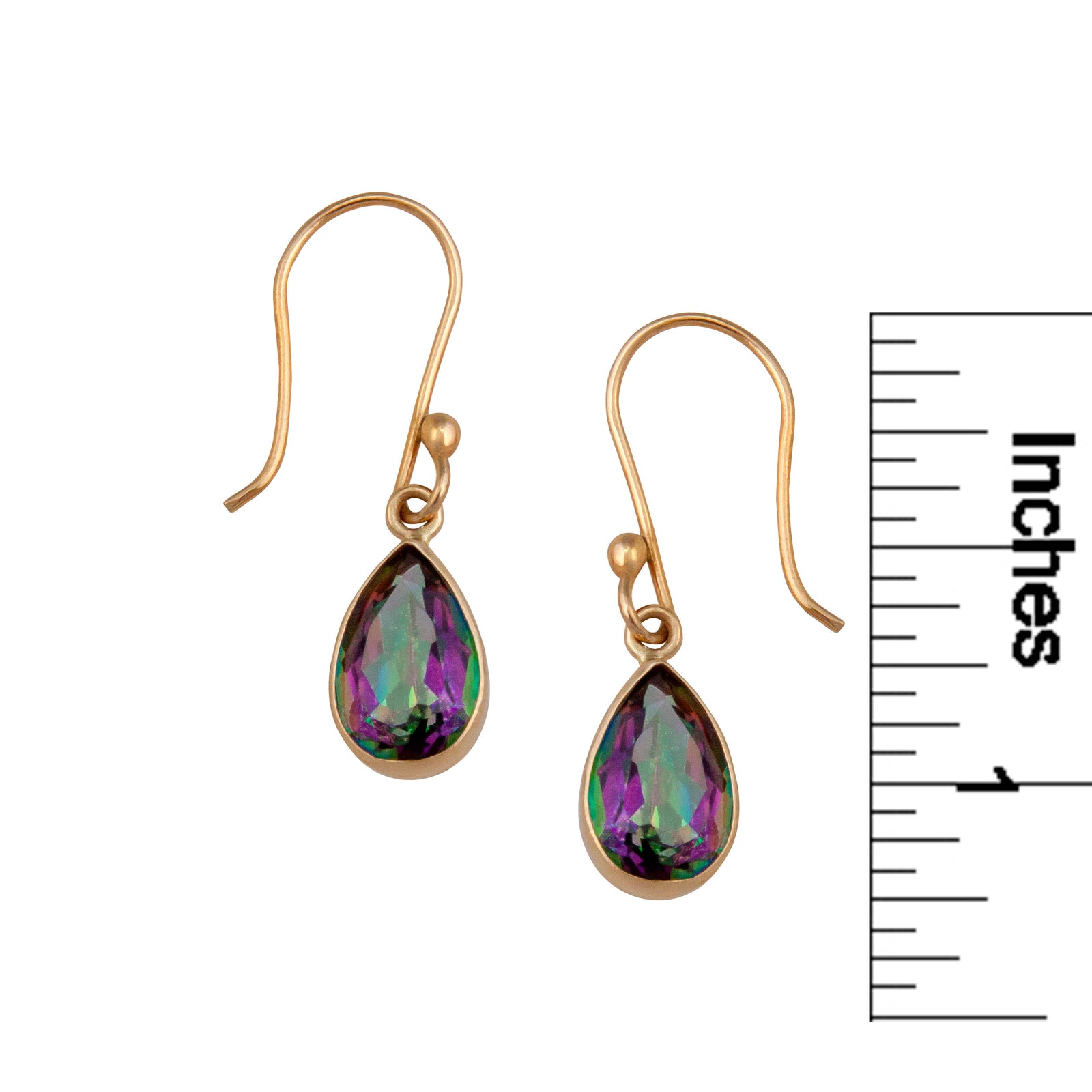 Alchemia Rainbow Mystic Quartz Teardrop Drop Earrings | Charles Albert jewelry