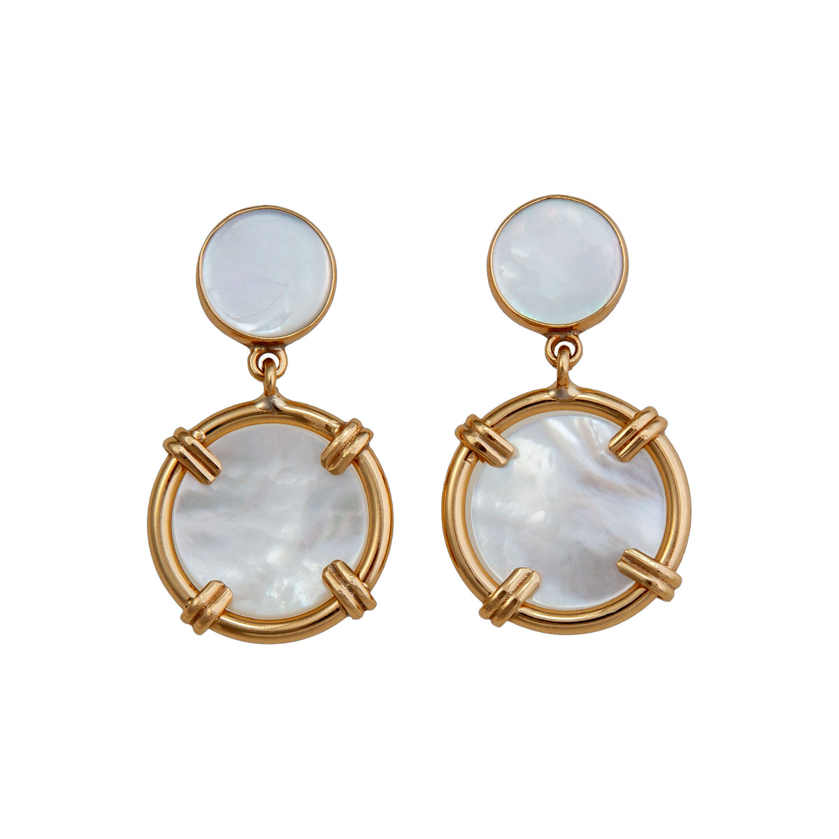 Alchemia Mother of Pearl Drop Post Earrings | Charles Albert Jewelry