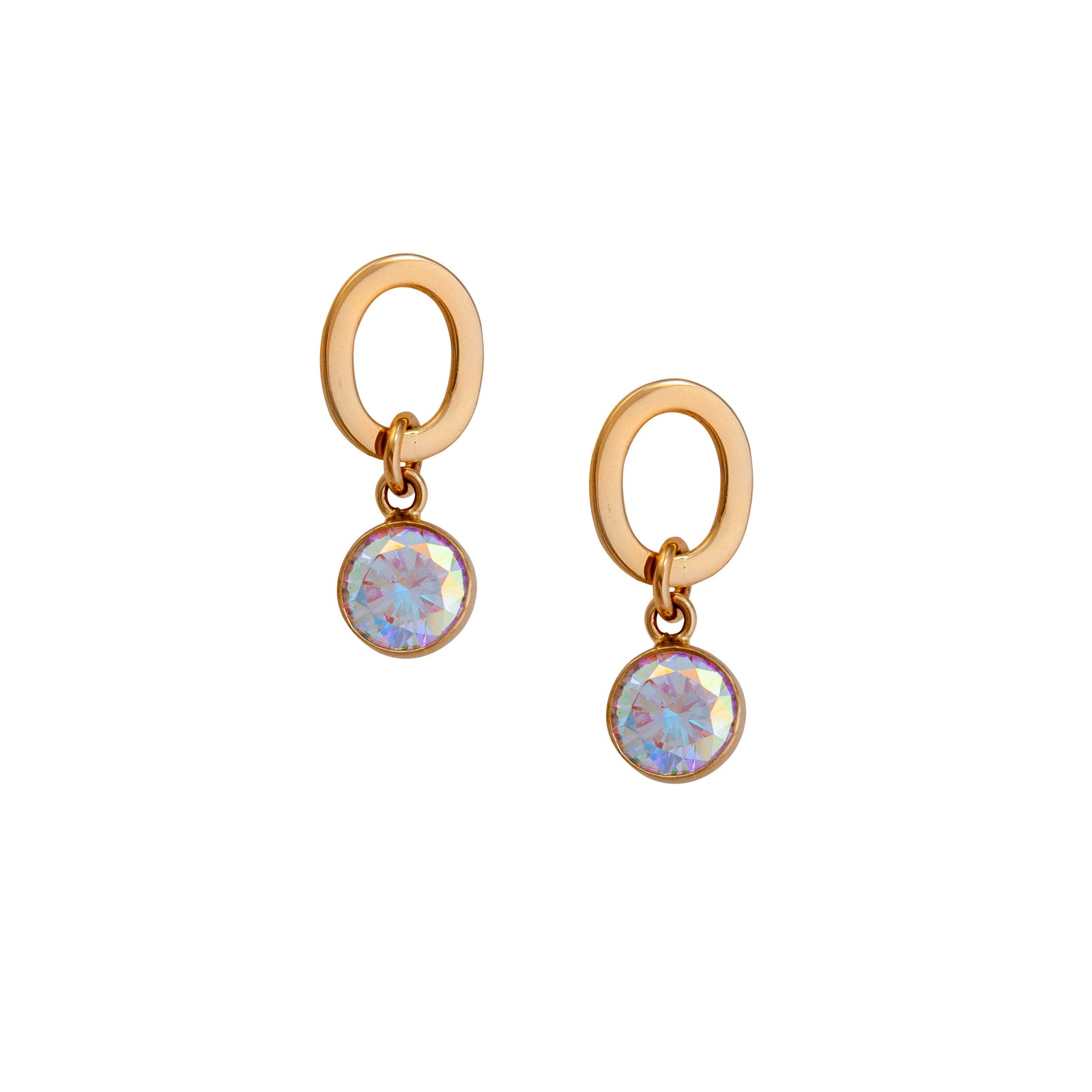 Alchemia Mercury Mist Circle Post Earrings | Charles Albert Jewelry