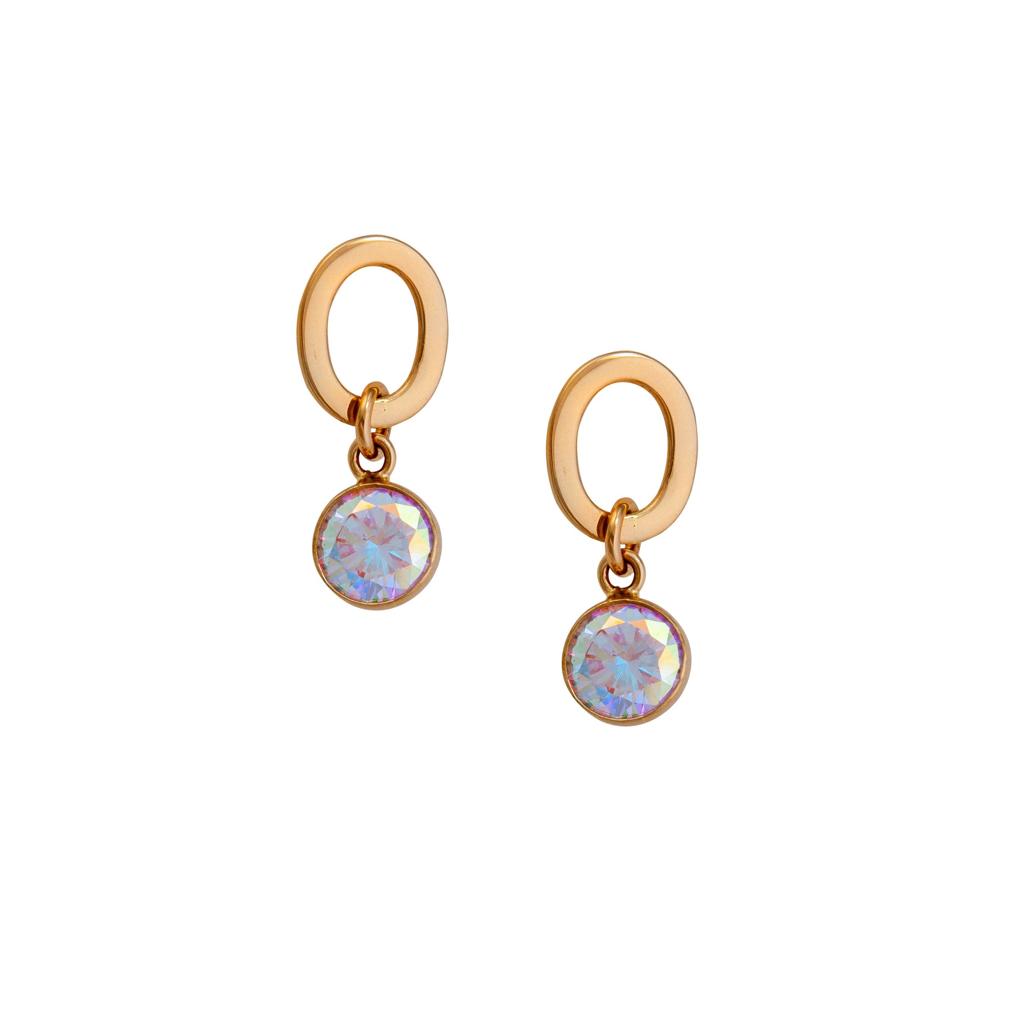 Alchemia Mercury Mist Circle Post Earrings | Charles Albert Jewelry