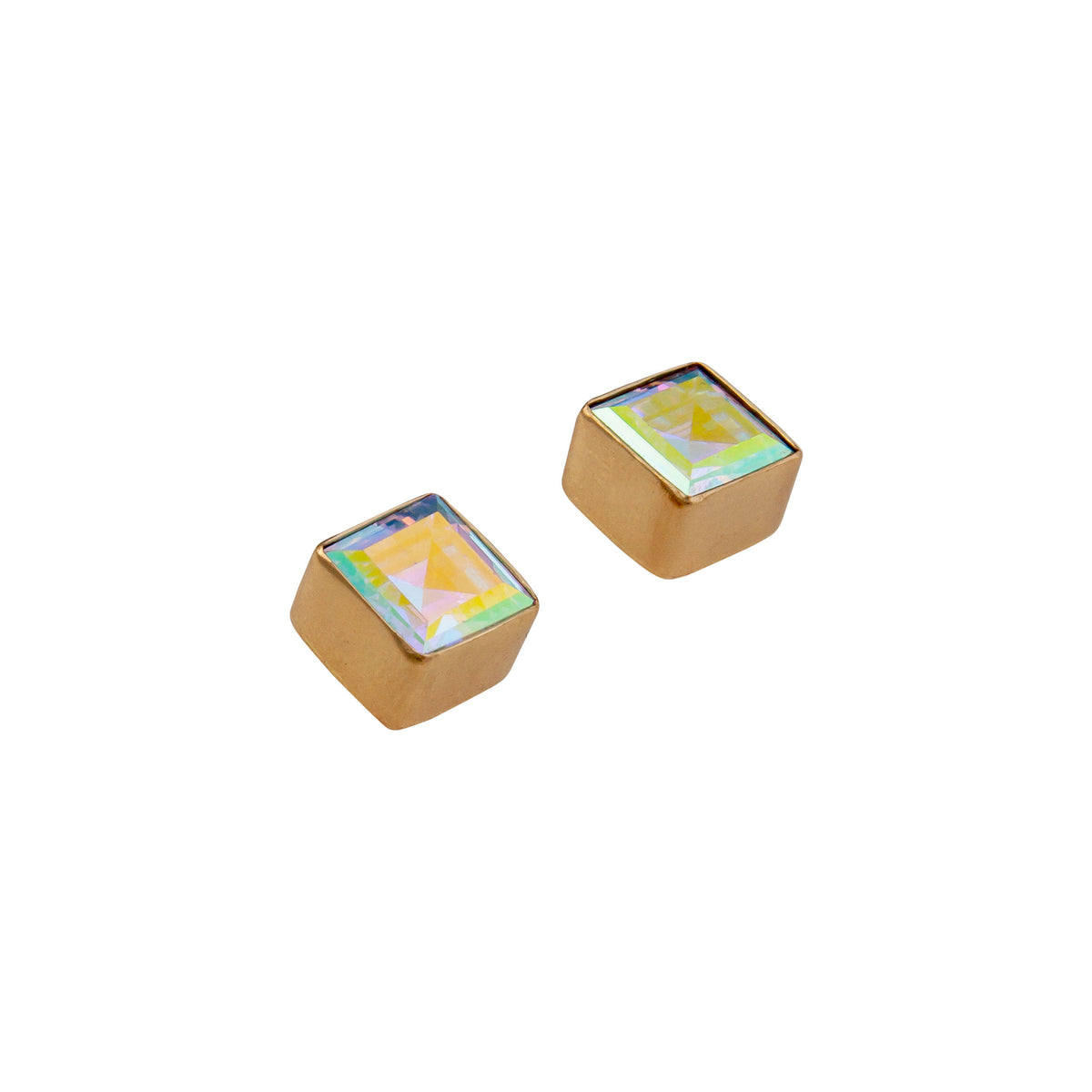 Alchemia Mercury Mist Square Post Earrings | Charles Albert Jewelry