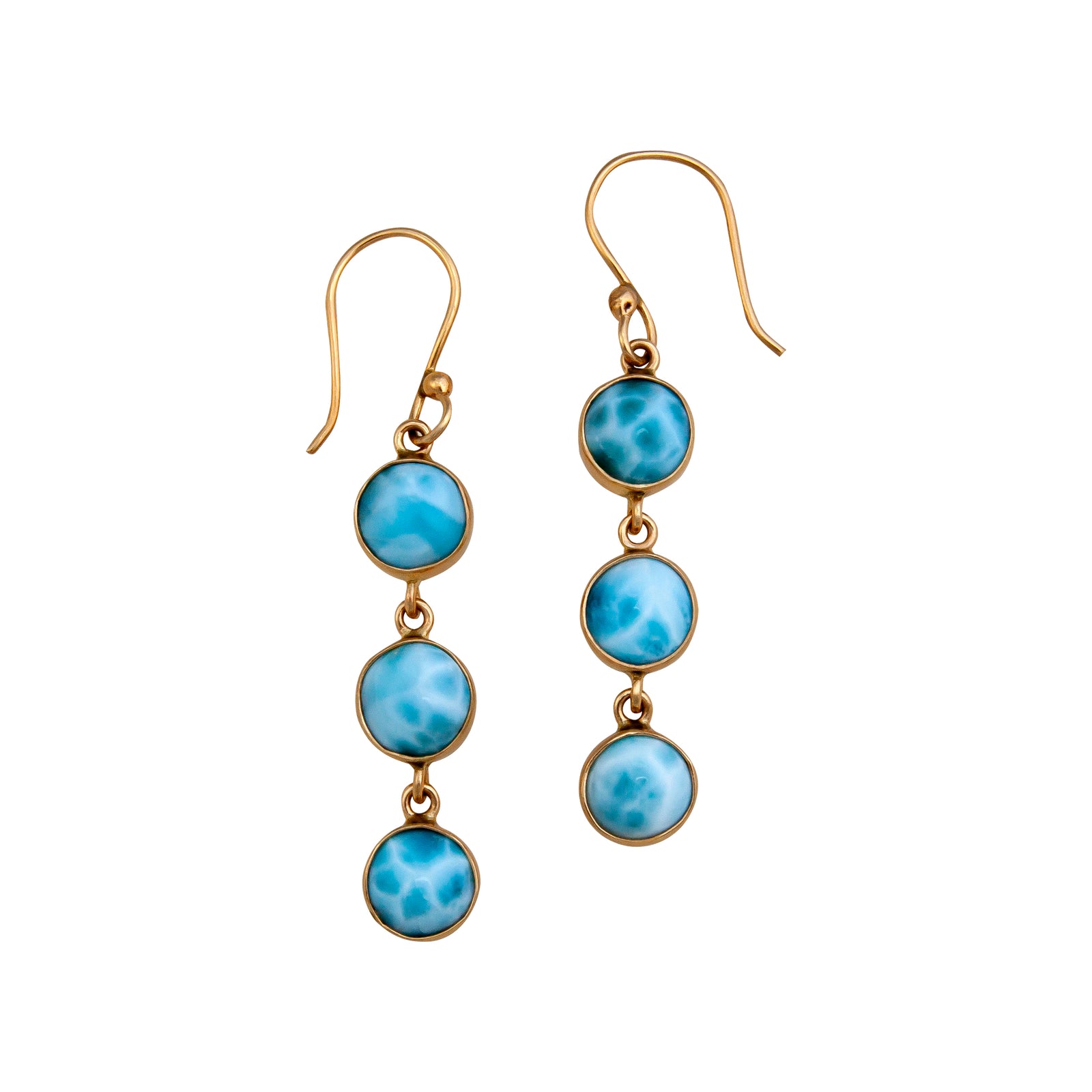 Alchemia Larimar Triple Drop Earrings | Charles Albert Jewelry