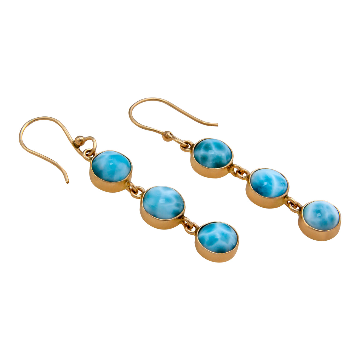 Alchemia Larimar Triple Drop Earrings | Charles Albert Jewelry
