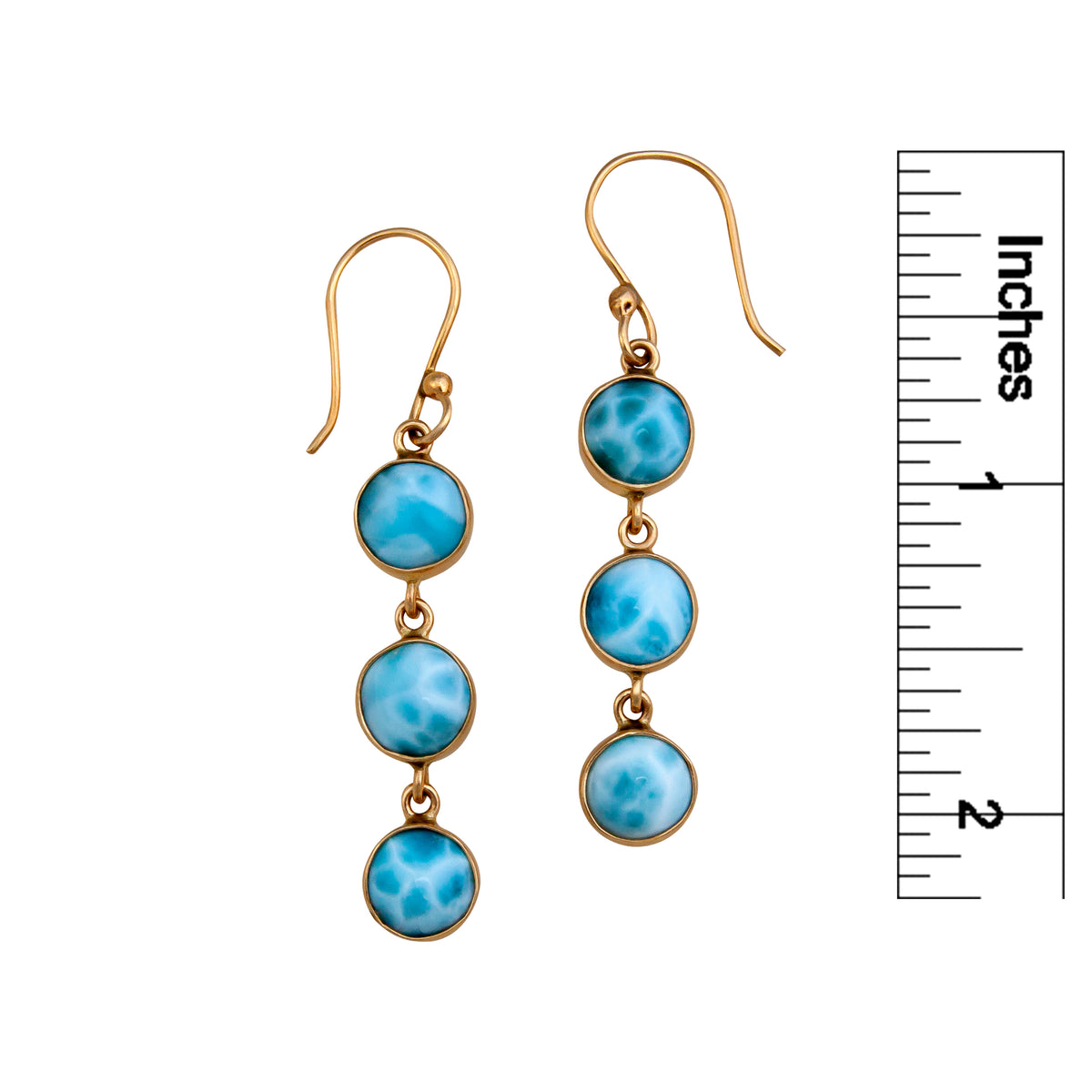 Alchemia Larimar Triple Drop Earrings | Charles Albert Jewelry