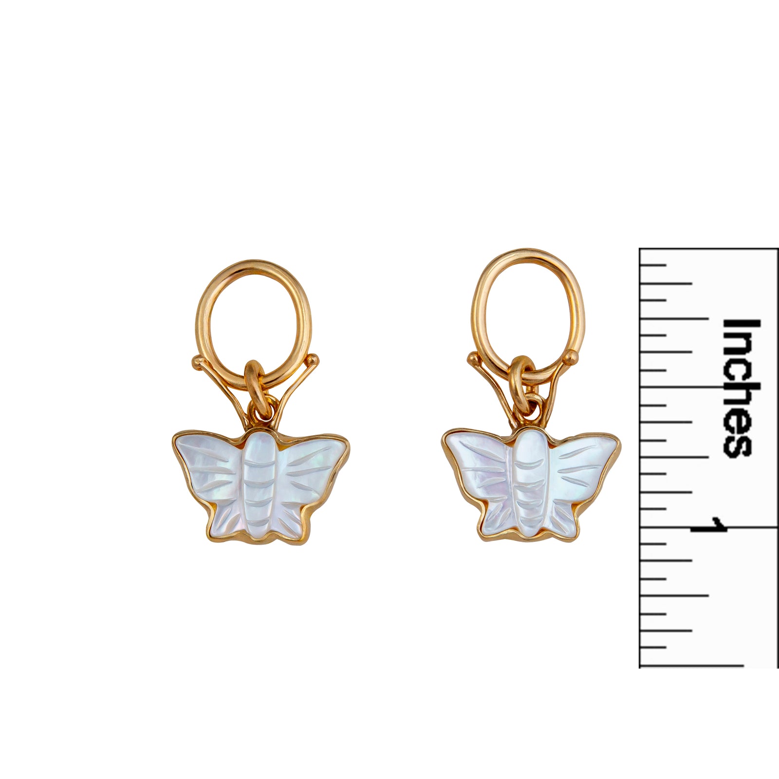 Alchemia Mother of Pearl Butterfly Oval Post Earrings | Charles Albert Jewelry