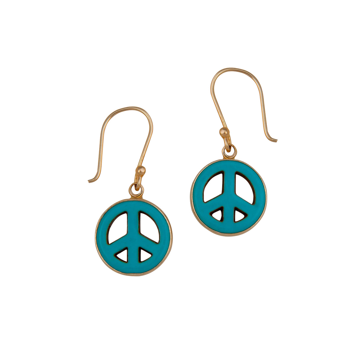 Alchemia Howlite Peace Sign Drop Earrings | Charles Albert Jewelry