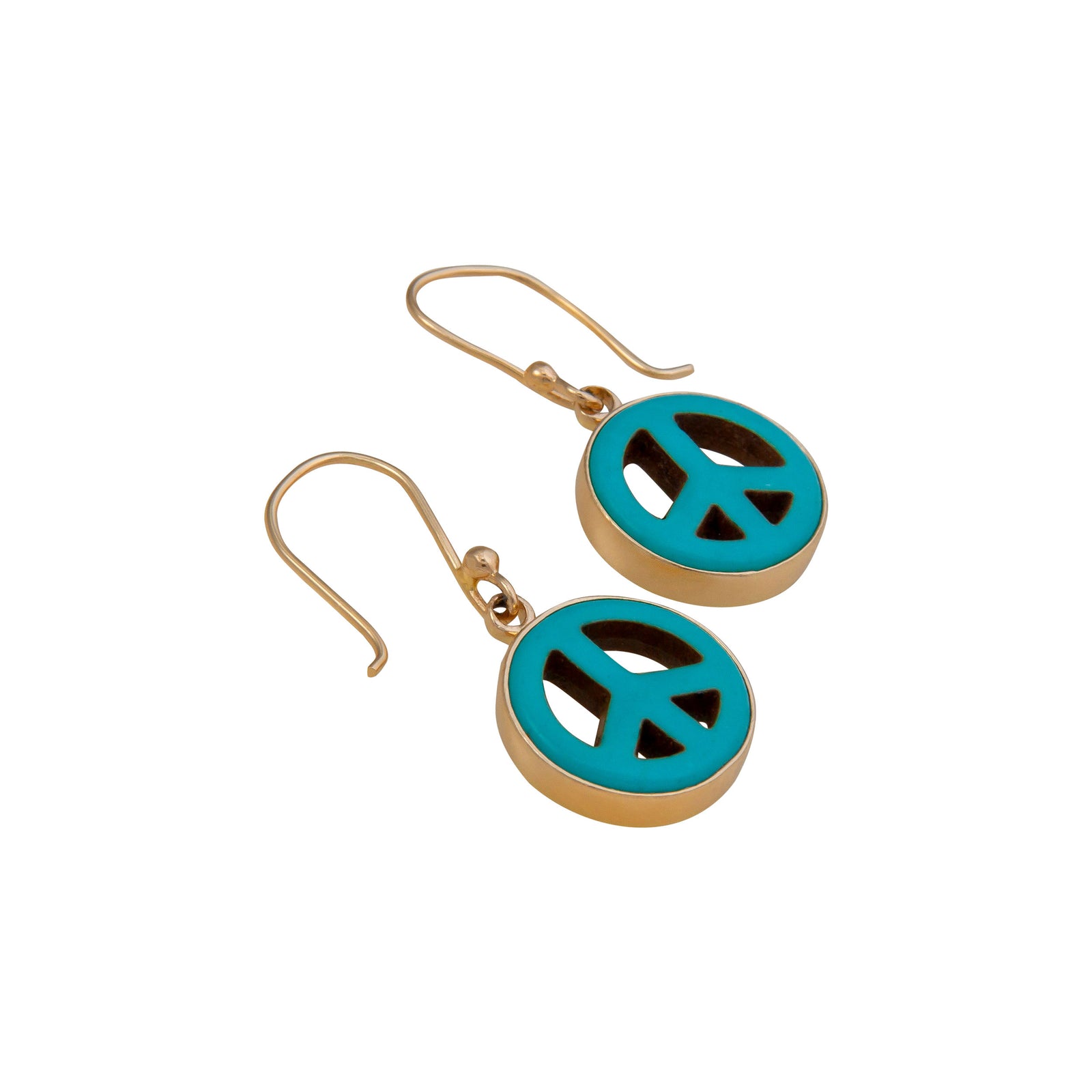 Alchemia Howlite Peace Sign Drop Earrings | Charles Albert Jewelry
