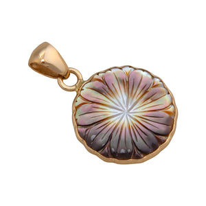 Alchemia Mother of Pearl Flower Carved Pendant | Charles Albert Jewelry