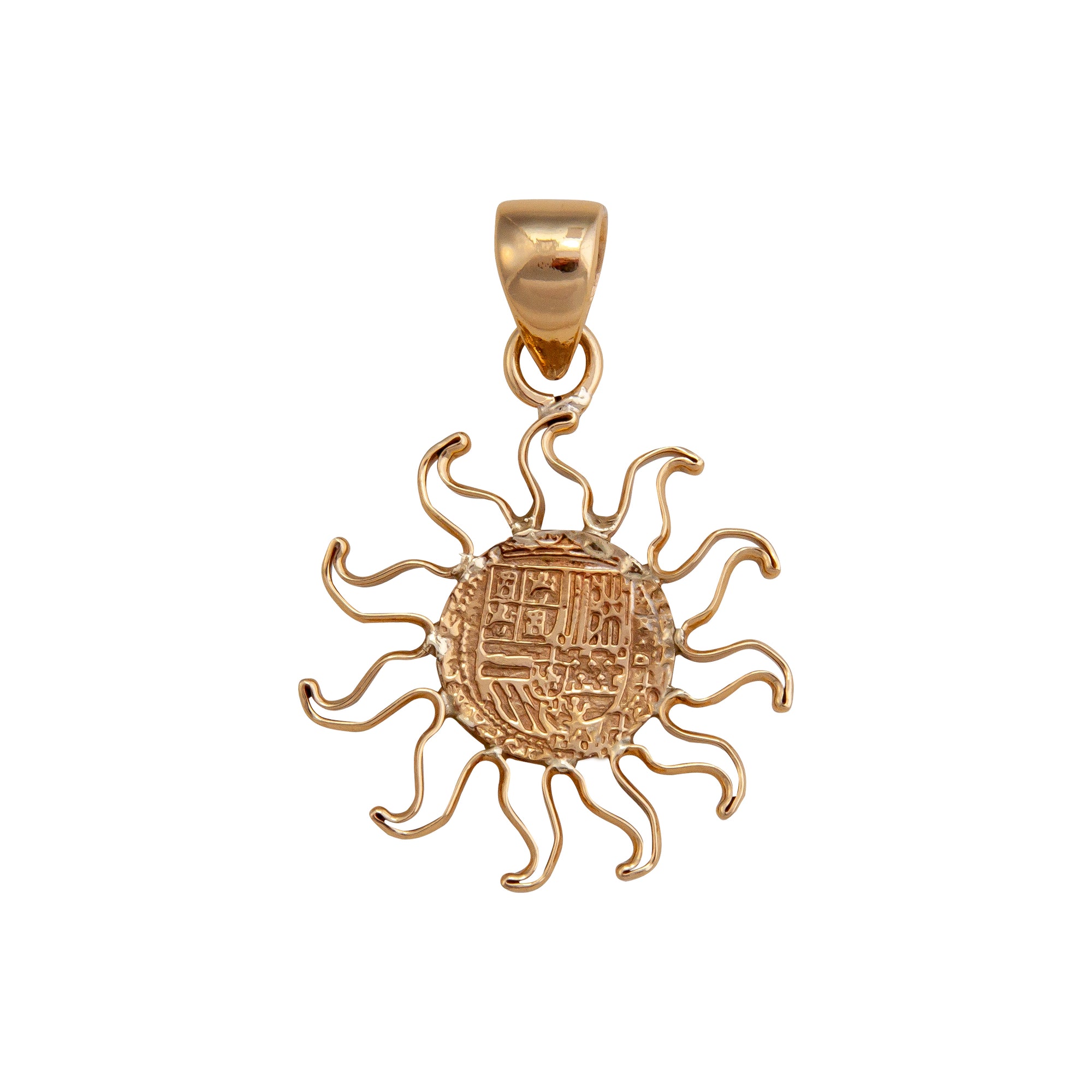 Alchemia Replica Spanish Coin Sun Pendant