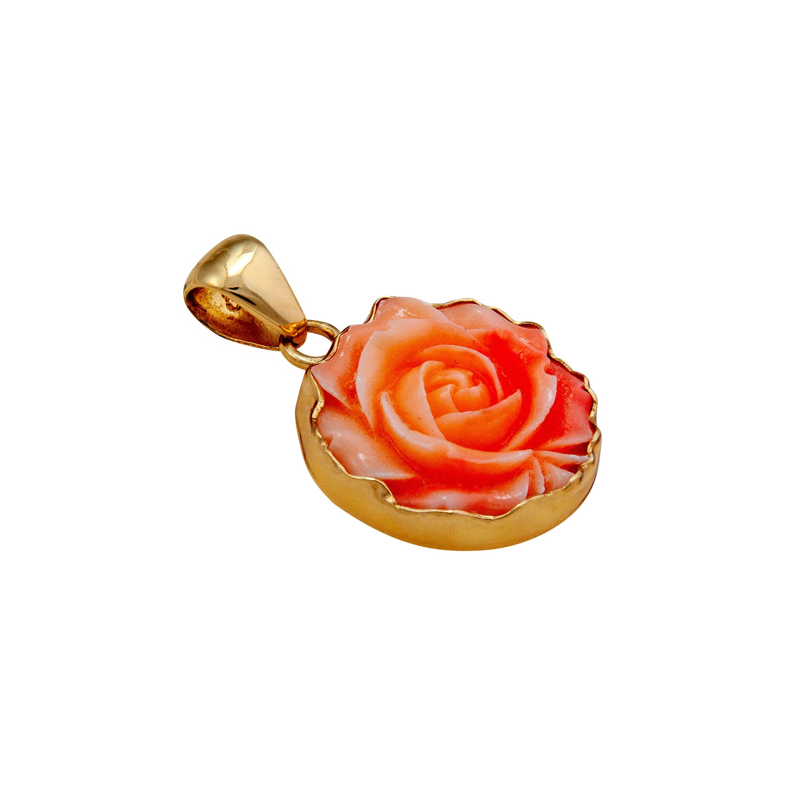 Alchemia Coral Resin Rose Pendant | Charles Albert Jewelry