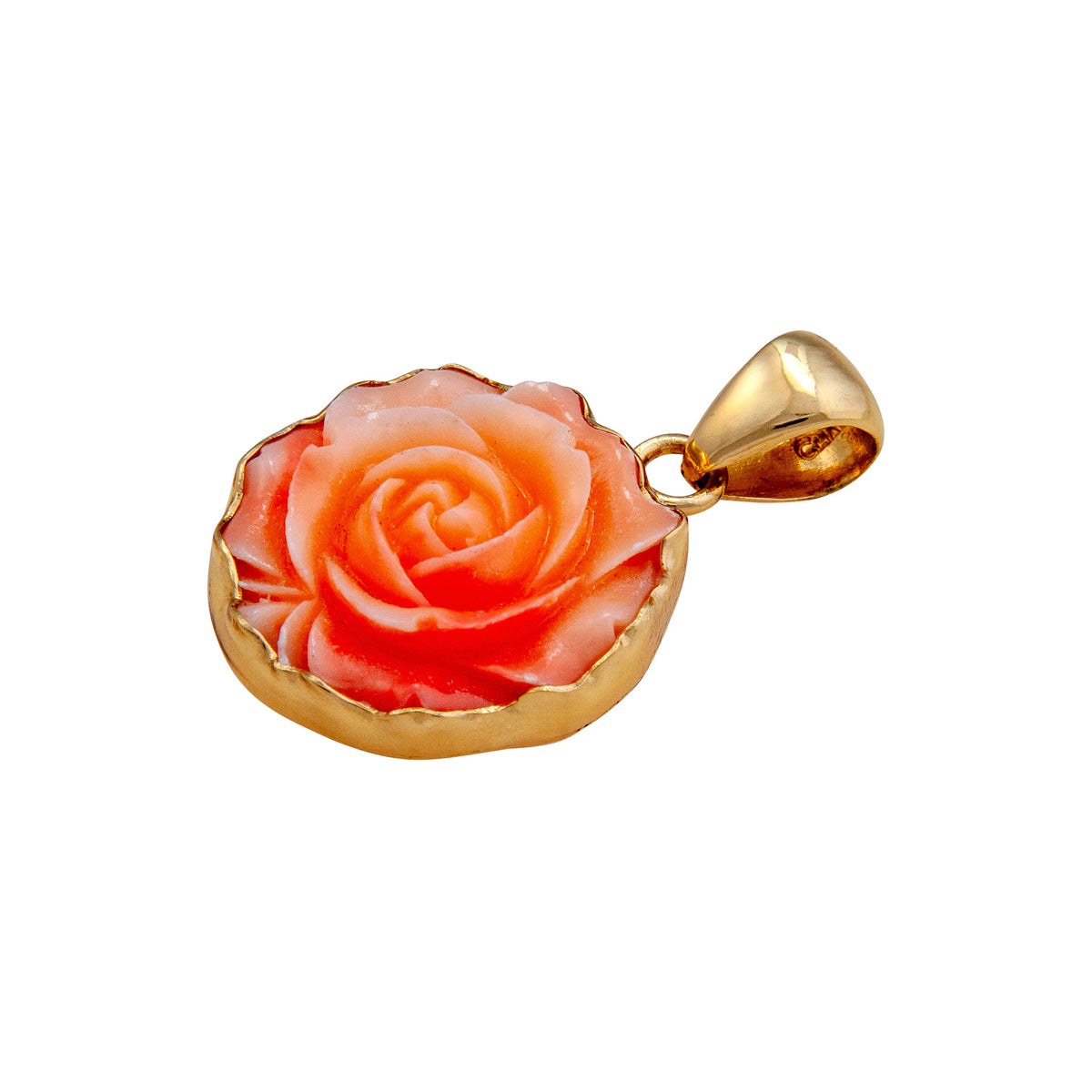Alchemia Coral Resin Rose Pendant | Charles Albert Jewelry