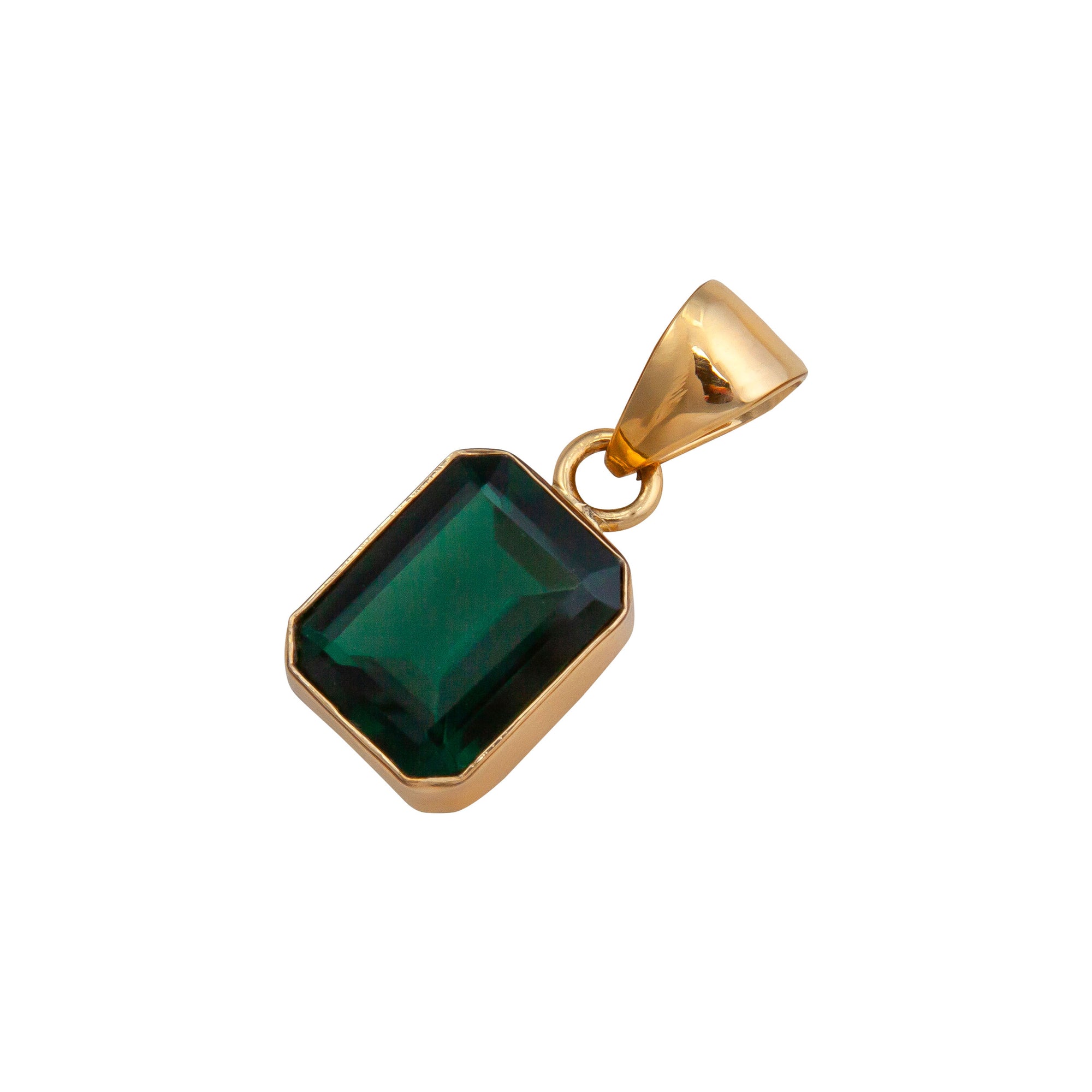 Alchemia Lab Created Emerald Pendant | Charles Albert Jewelry