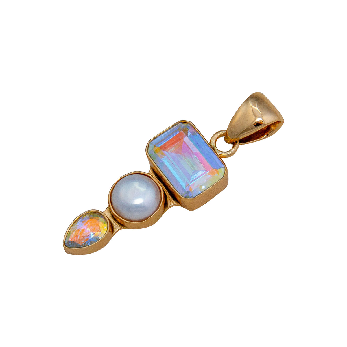 Alchemia Mercury Mist and Pearl Triple Pendant | Charles Albert Jewelry