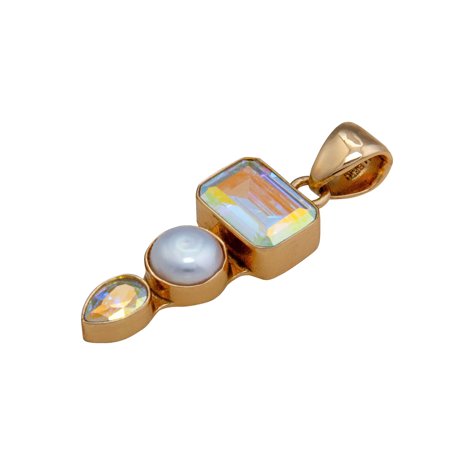 Alchemia Mercury Mist and Pearl Triple Pendant | Charles Albert Jewelry