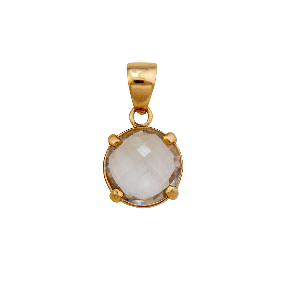 Alchemia Clear Quartz Round Prong Set Pendant | Charles Albert Jewelry