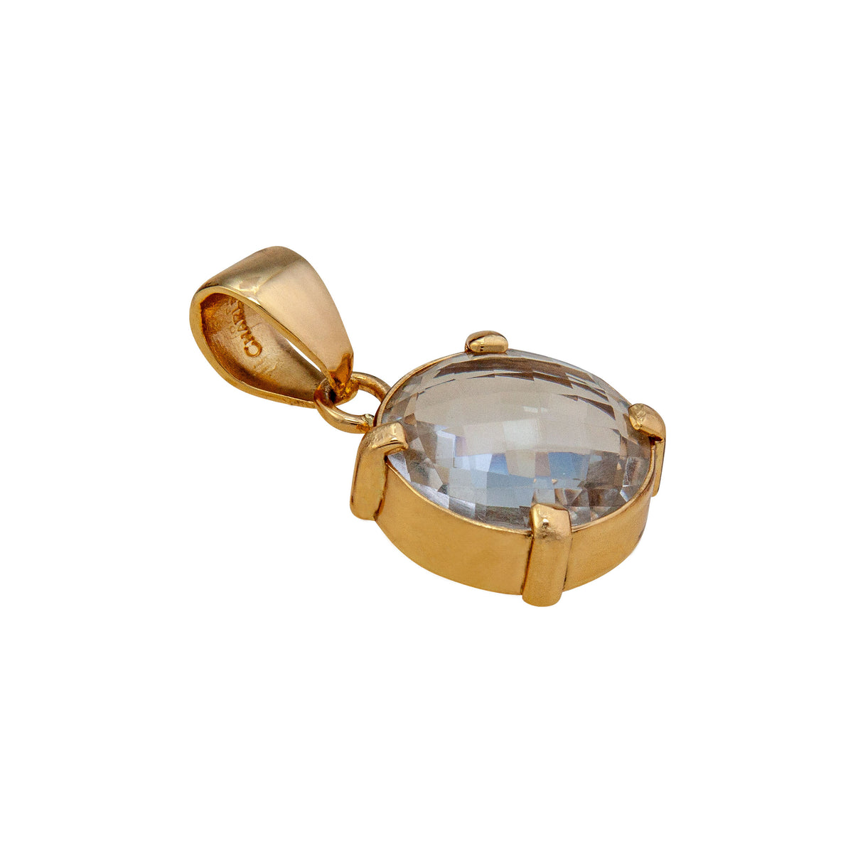 Alchemia Clear Quartz Round Prong Set Pendant | Charles Albert Jewelry