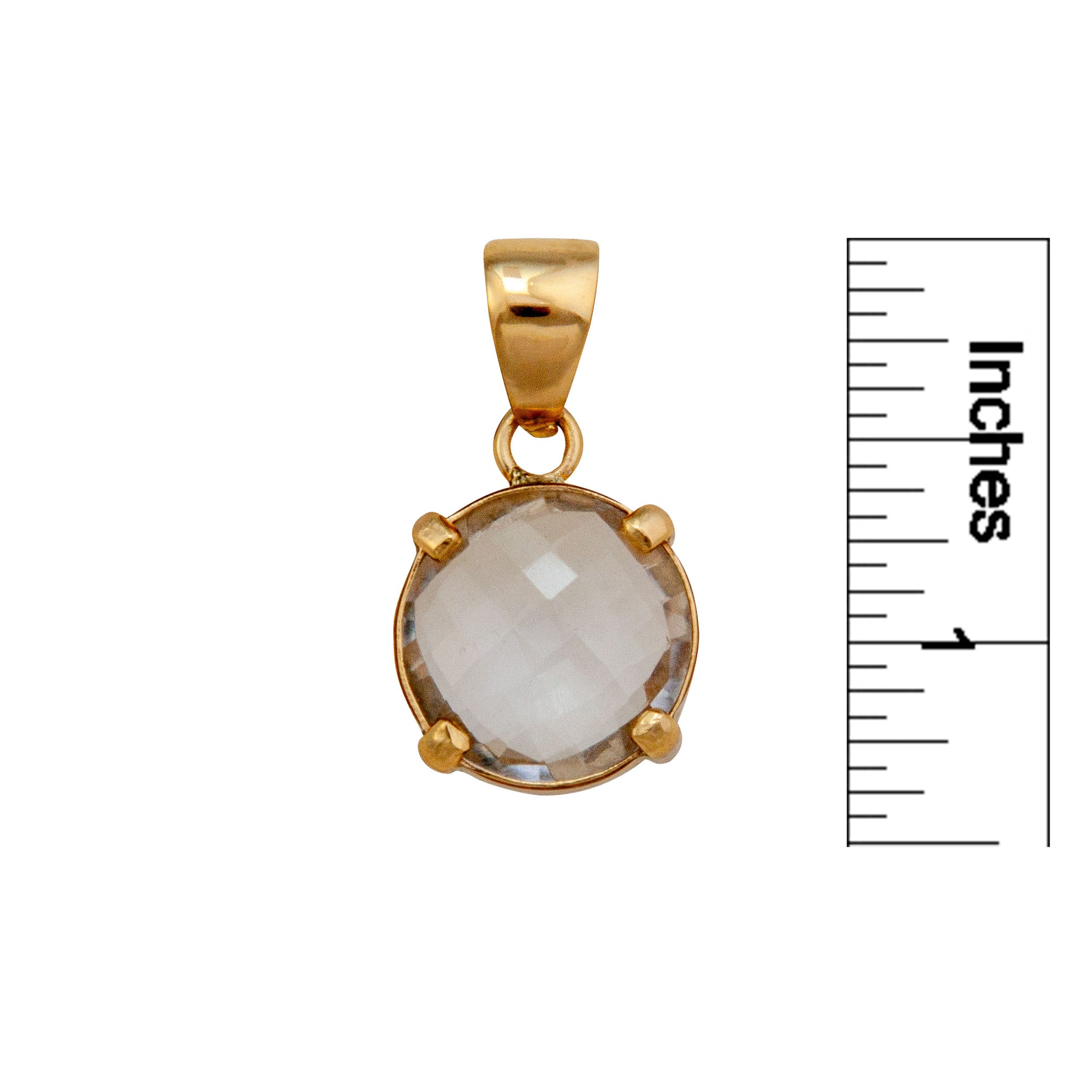 Alchemia Clear Quartz Round Prong Set Pendant | Charles Albert Jewelry