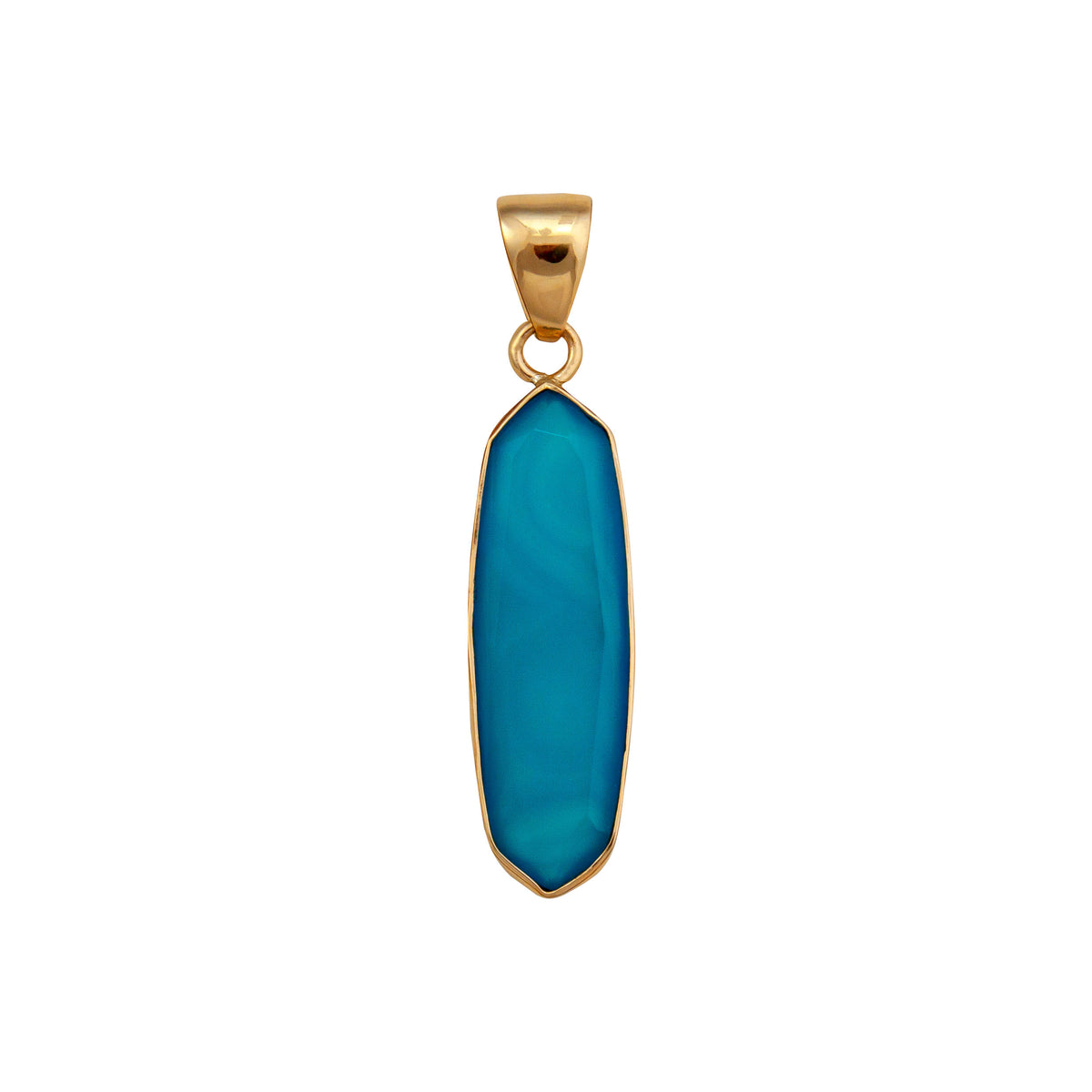 Alchemia Blue Faceted Agate Pendant - Small | Charles Albert Jewelry