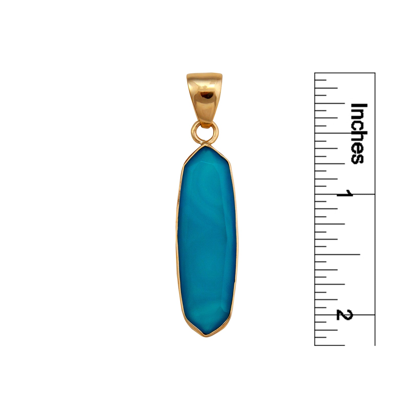 Alchemia Blue Faceted Agate Pendant - Small | Charles Albert Jewelry