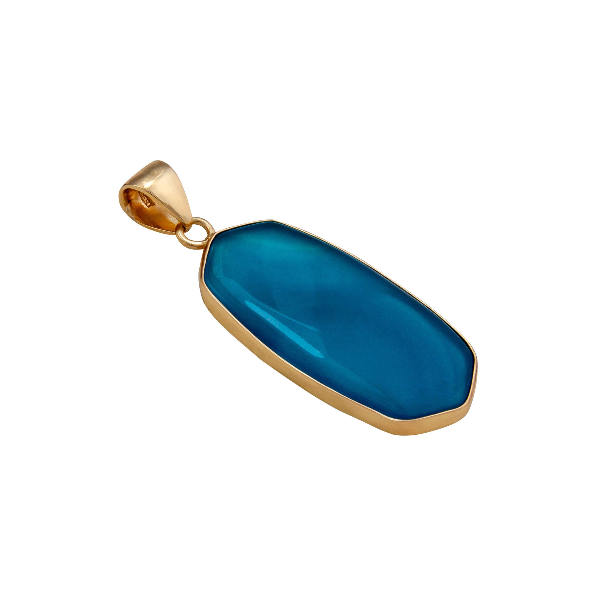 Alchemia Blue Faceted Agate Pendant | Charles Albert Jewelry