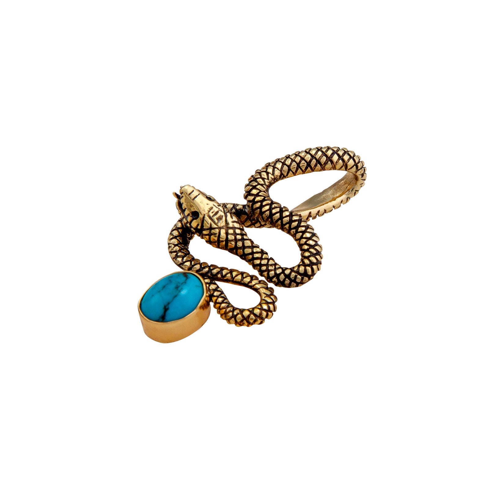 Alchemia Turquoise Snake Pendant | Charles Albert Jewelry