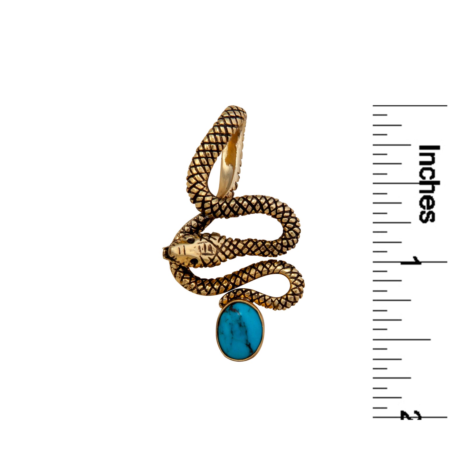 Alchemia Turquoise Snake Pendant | Charles Albert Jewelry