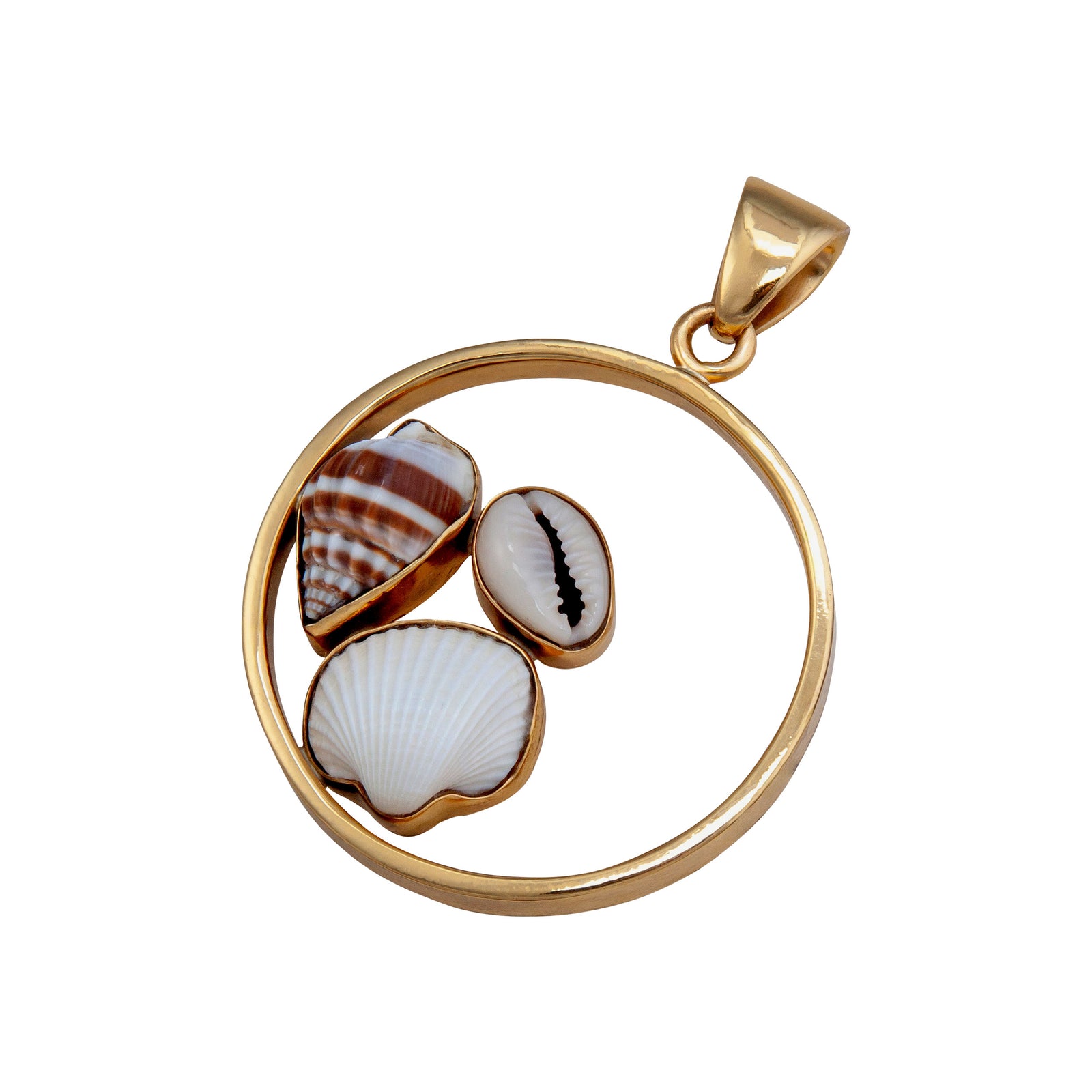 Alchemia Floating Shell Round Pendant | Charles Albert Jewelry