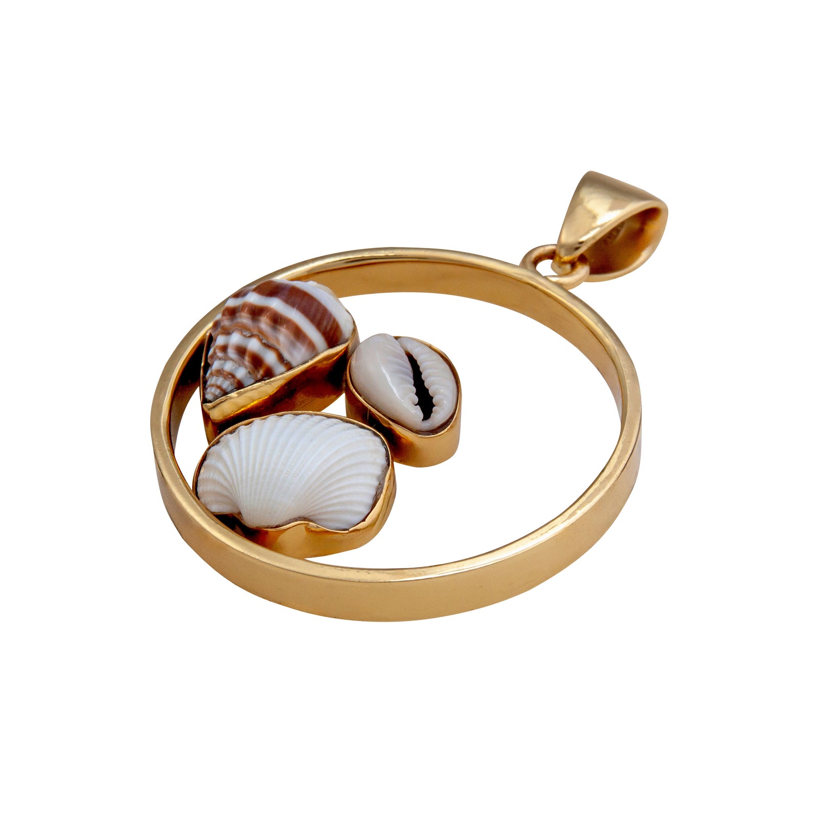 Alchemia Floating Shell Round Pendant | Charles Albert Jewelry