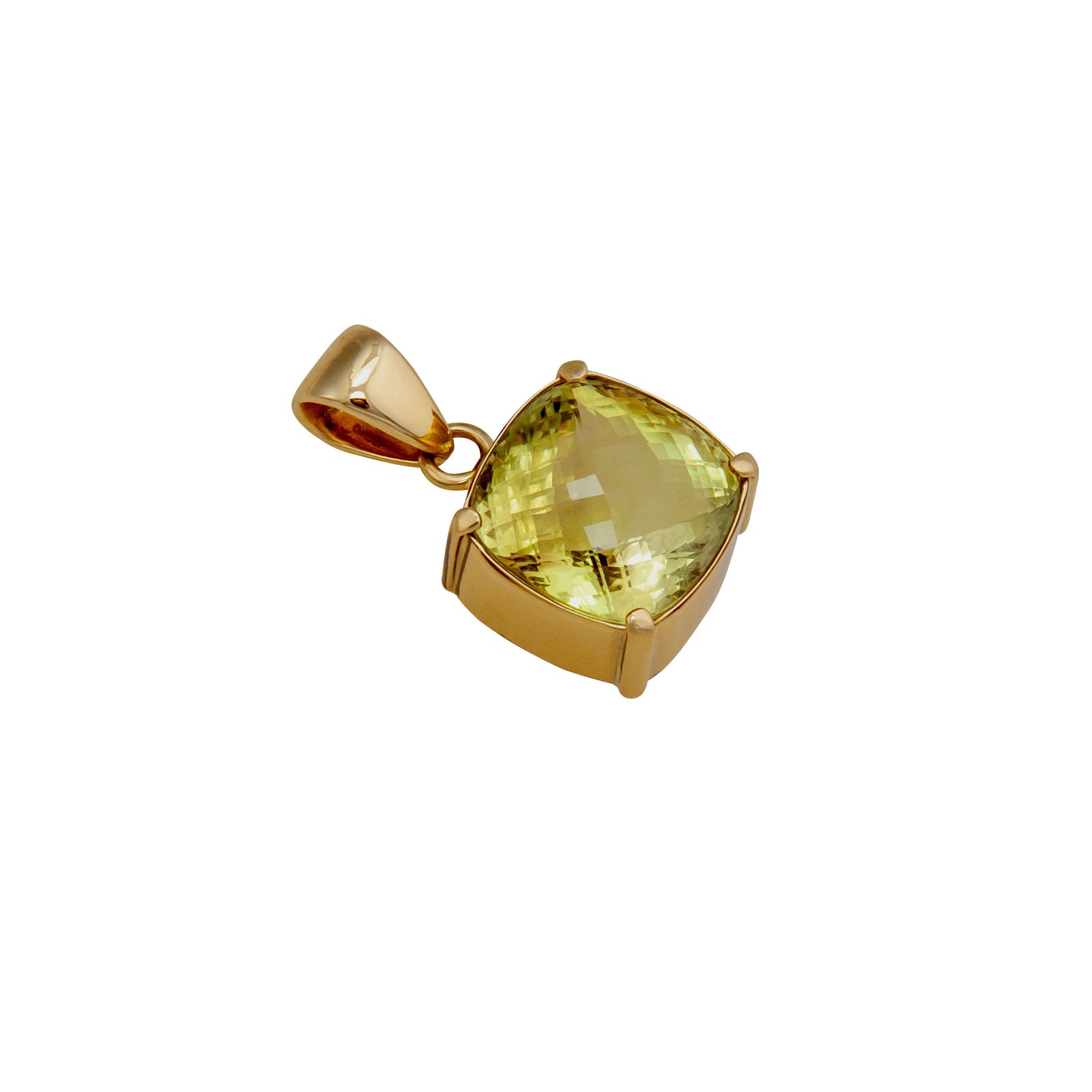 Alchemia Lemon Citrine Prong and Bezel Set Pendant | Charles Albert Jewelry