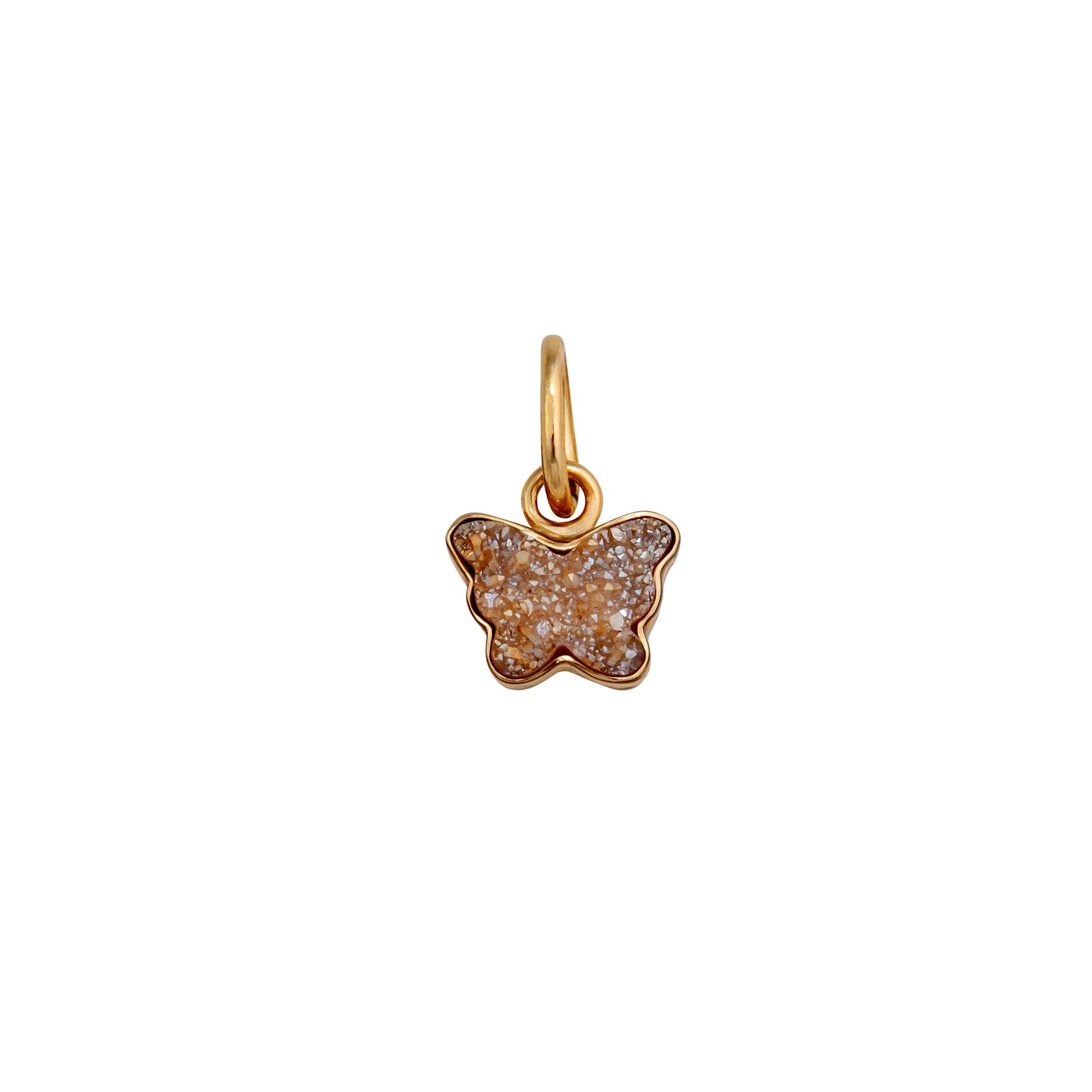 Alchemia Peach Butterfly Druzy Butterfly Charm Pendant | Charles Albert Jewelry