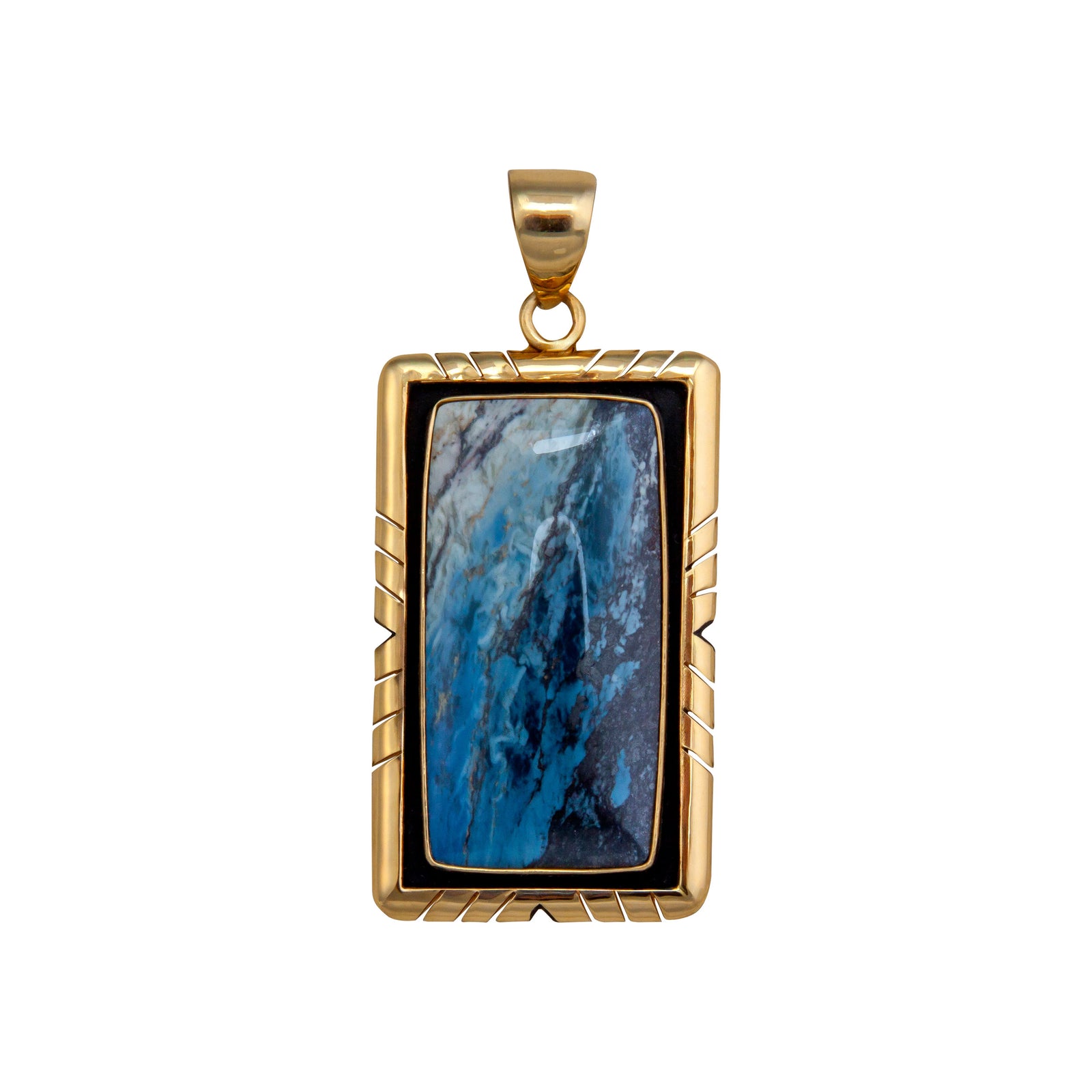 Alchemia Aztec Lapis C/O Rectangle Pendant | Charles Albert Jewelry