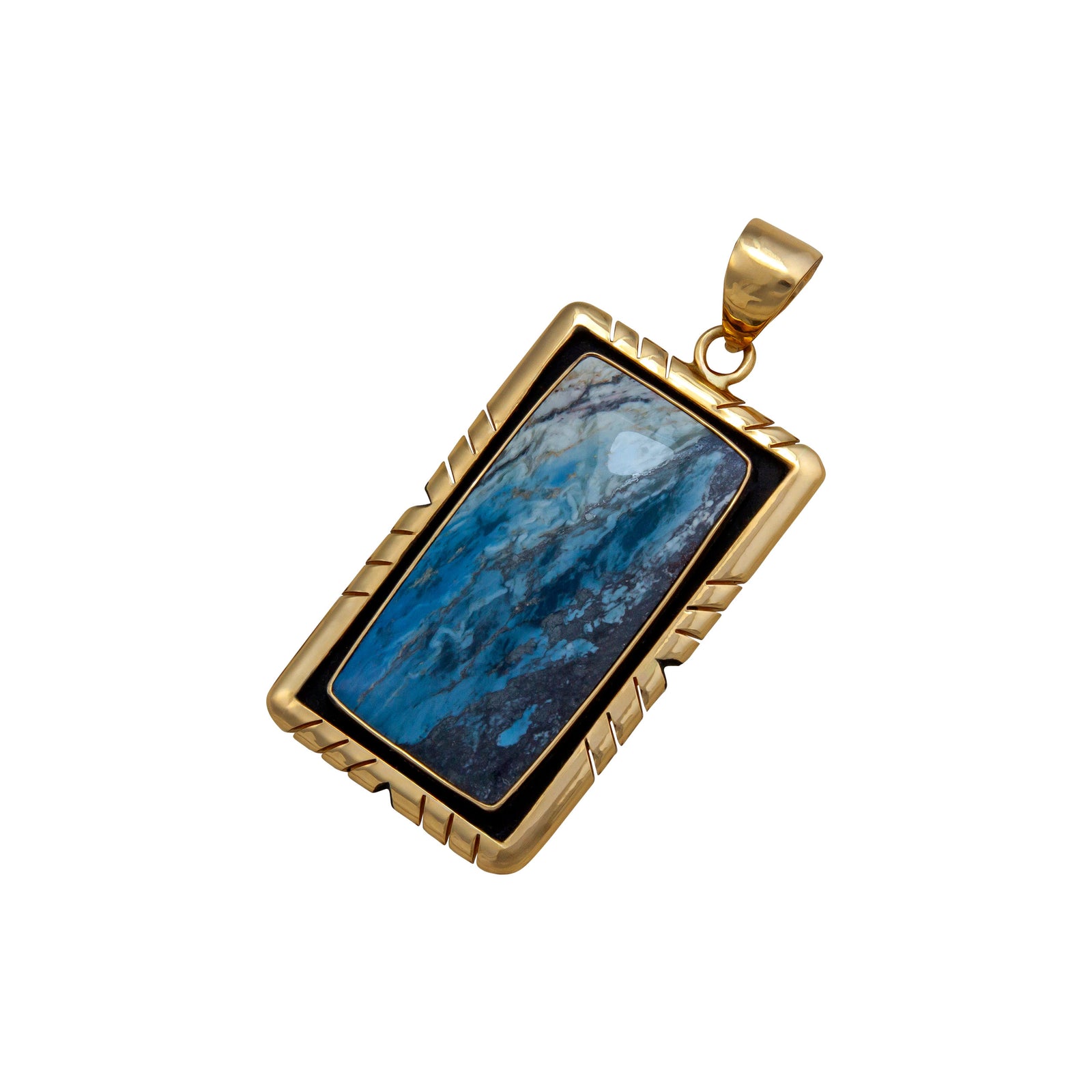Alchemia Aztec Lapis C/O Rectangle Pendant | Charles Albert Jewelry