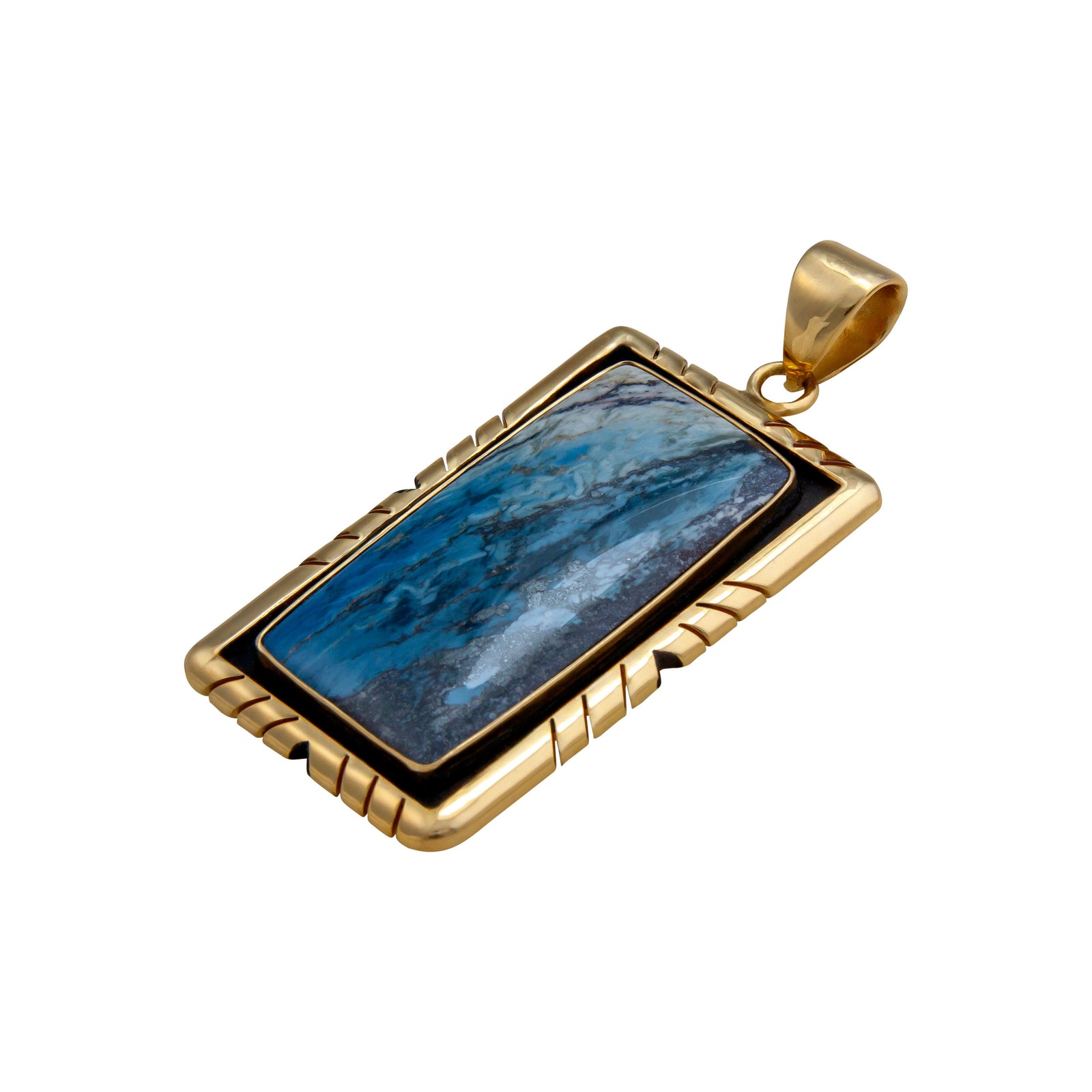 Alchemia Aztec Lapis C/O Rectangle Pendant | Charles Albert Jewelry