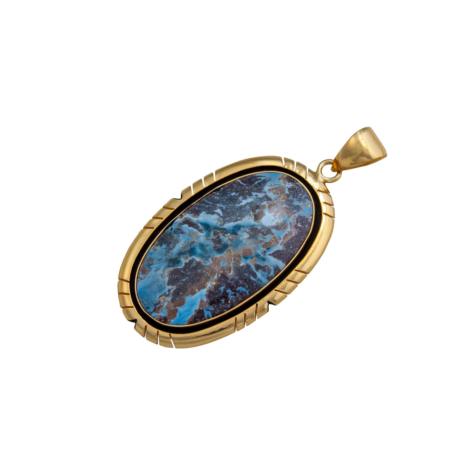 Alchemia Aztec Lapis C/O Oval Pendant | Charles Albert Jewelry
