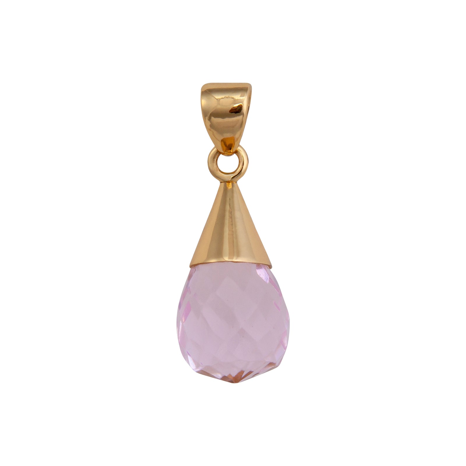Alchemia Blush Pink Crystal Glass Teardrop Pendant | Charles Albert Jewelry
