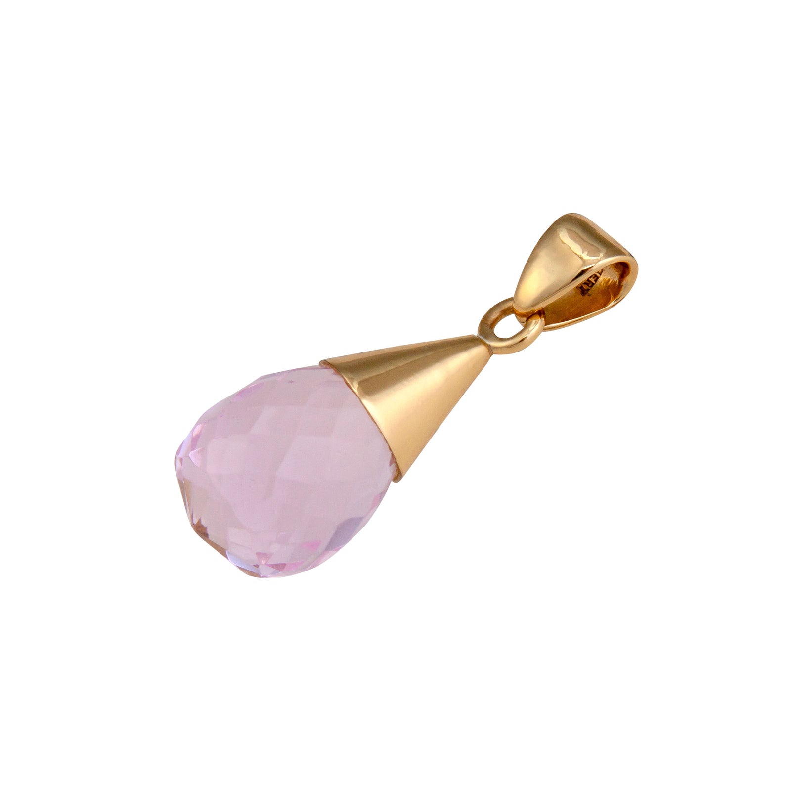 Alchemia Blush Pink Crystal Glass Teardrop Pendant | Charles Albert Jewelry