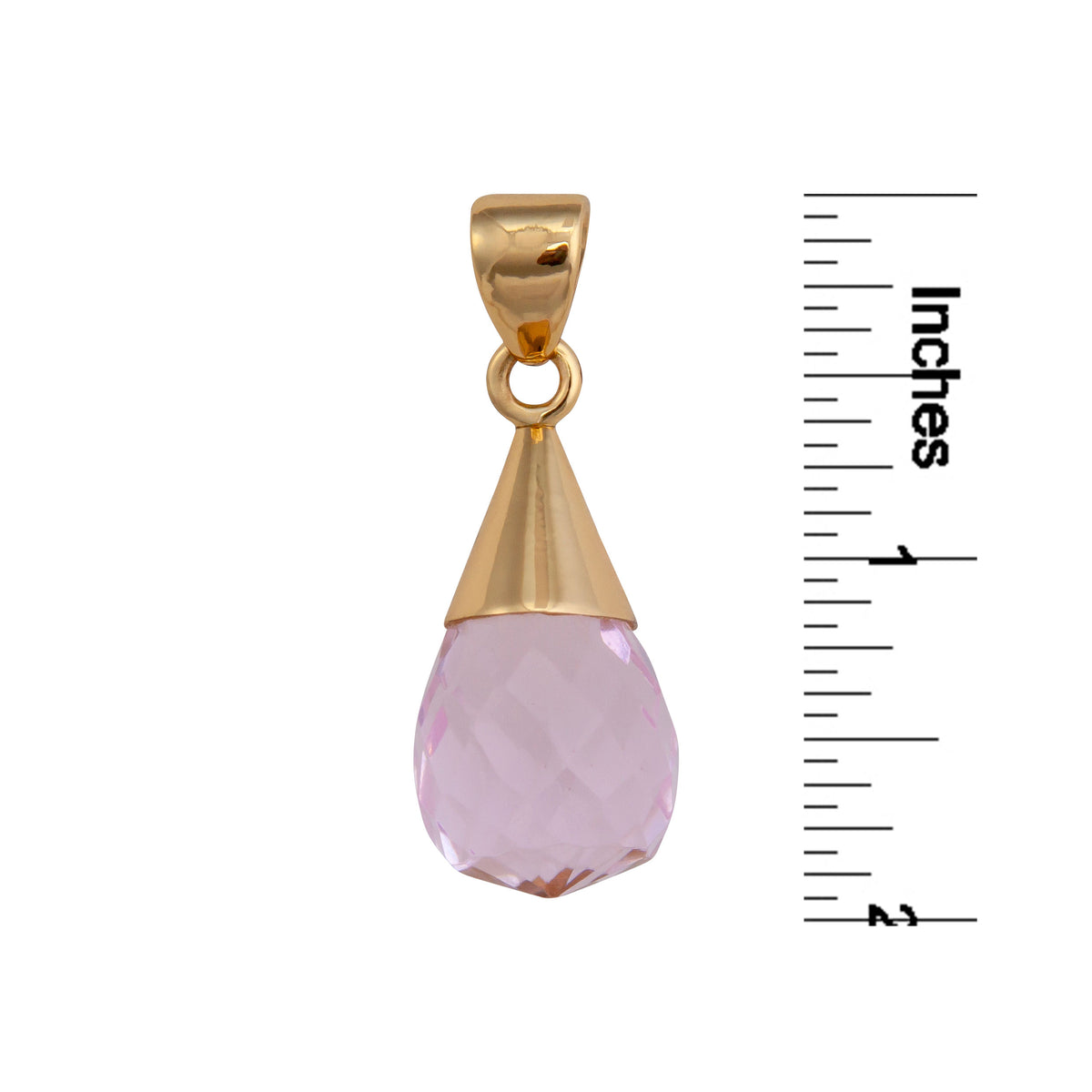 Alchemia Blush Pink Crystal Glass Teardrop Pendant | Charles Albert Jewelry