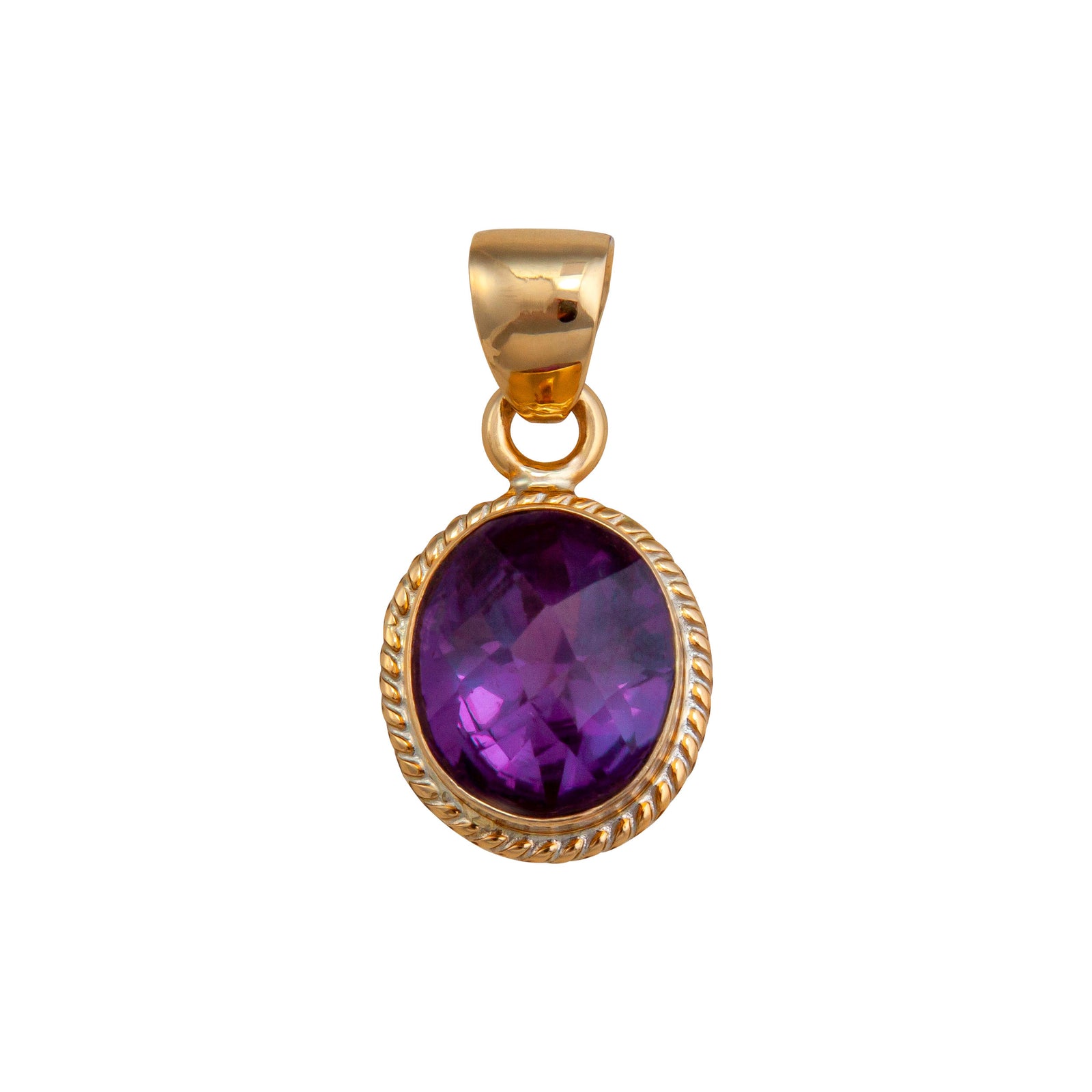 Alchemia Lab Created Alexandrite Oval Rope Pendant | Charles Albert Jewelry