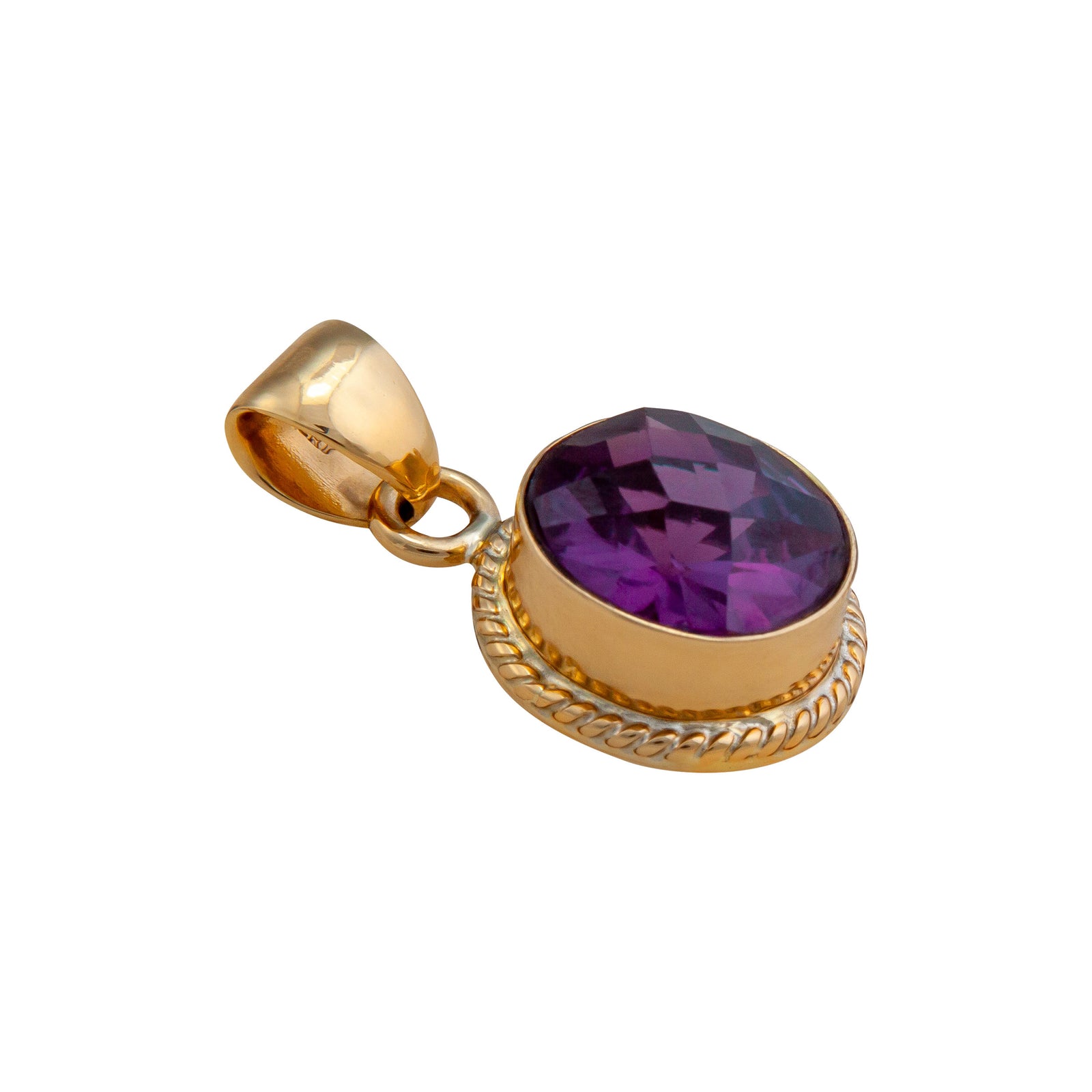 Alchemia Lab Created Alexandrite Oval Rope Pendant | Charles Albert Jewelry