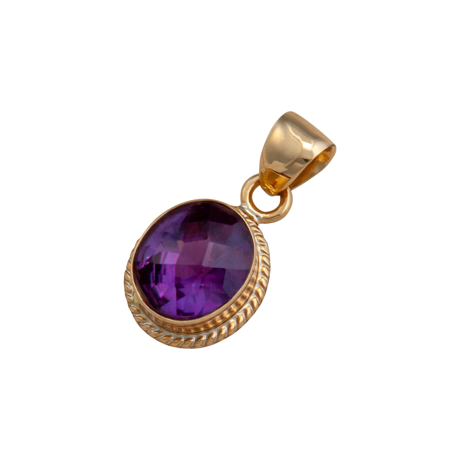Alchemia Lab Created Alexandrite Oval Rope Pendant | Charles Albert Jewelry