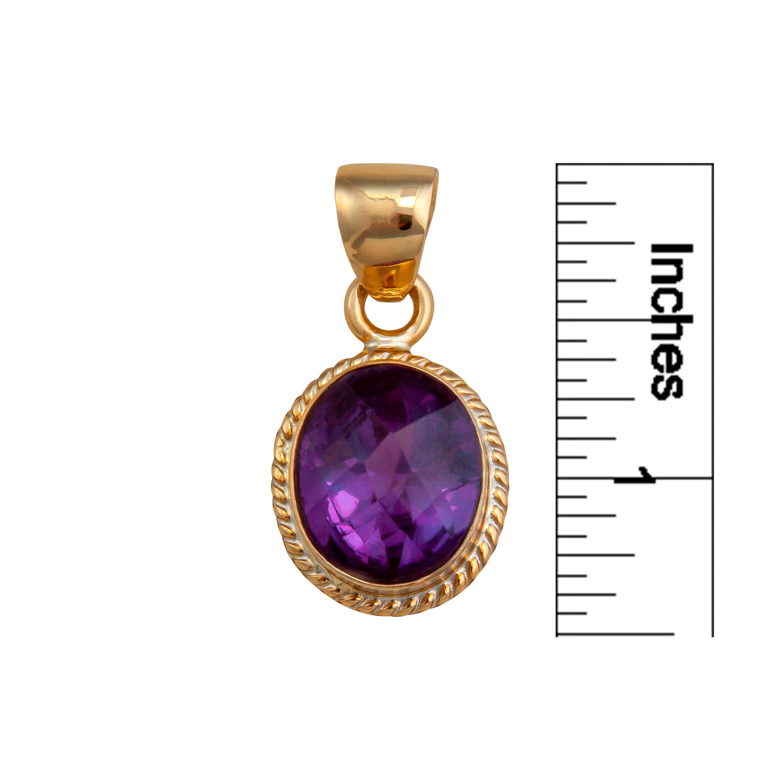 Alchemia Lab Created Alexandrite Oval Rope Pendant | Charles Albert Jewelry