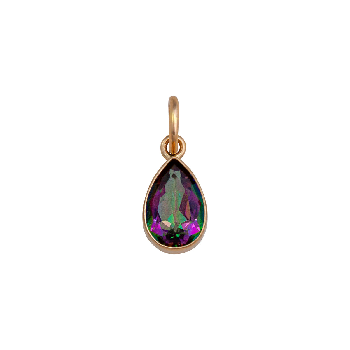 Alchemia Rainbow Mystic Quartz Teardrop Charm Pendant | Charles Albert Jewelry