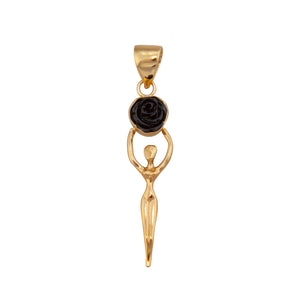 Alchemia Black Resin Rose Goddess Pendant | Charles Albert Jewelry
