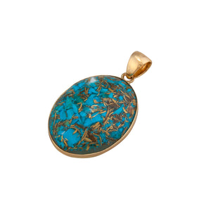 Alchemia Turquoise with Copper Pendant | Charles Albert Jewelry