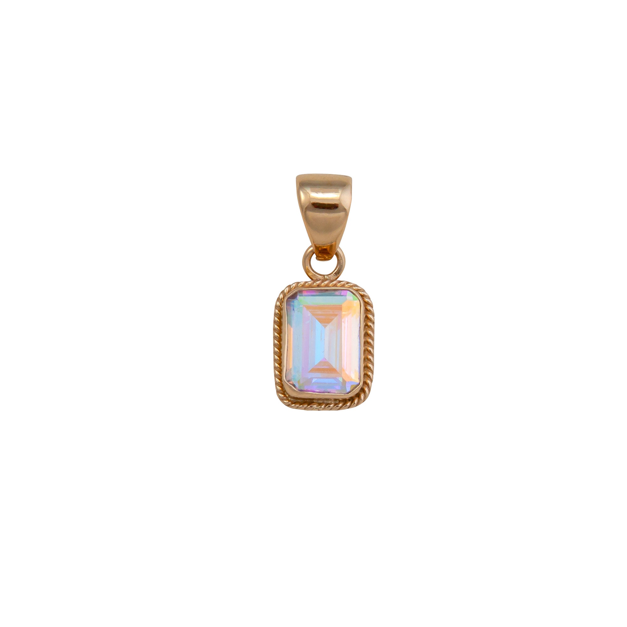Alchemia Mercury Mist Rectangle Rope Pendant | Charles Albert Jewelry