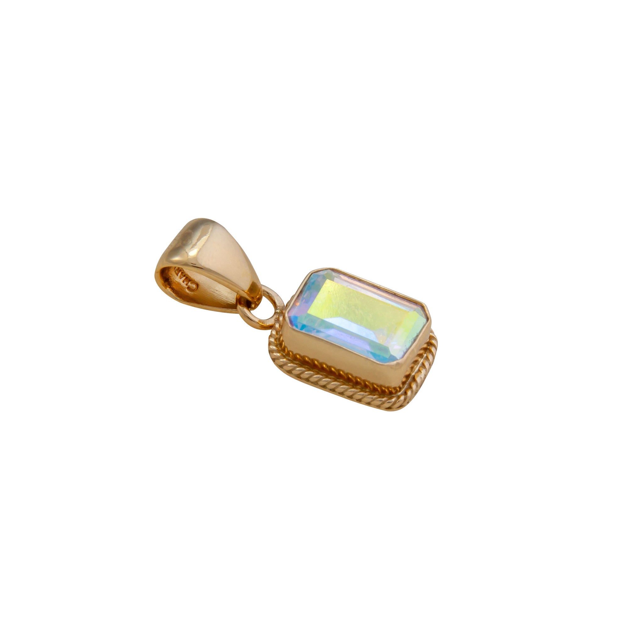 Alchemia Mercury Mist Rectangle Rope Pendant | Charles Albert Jewelry