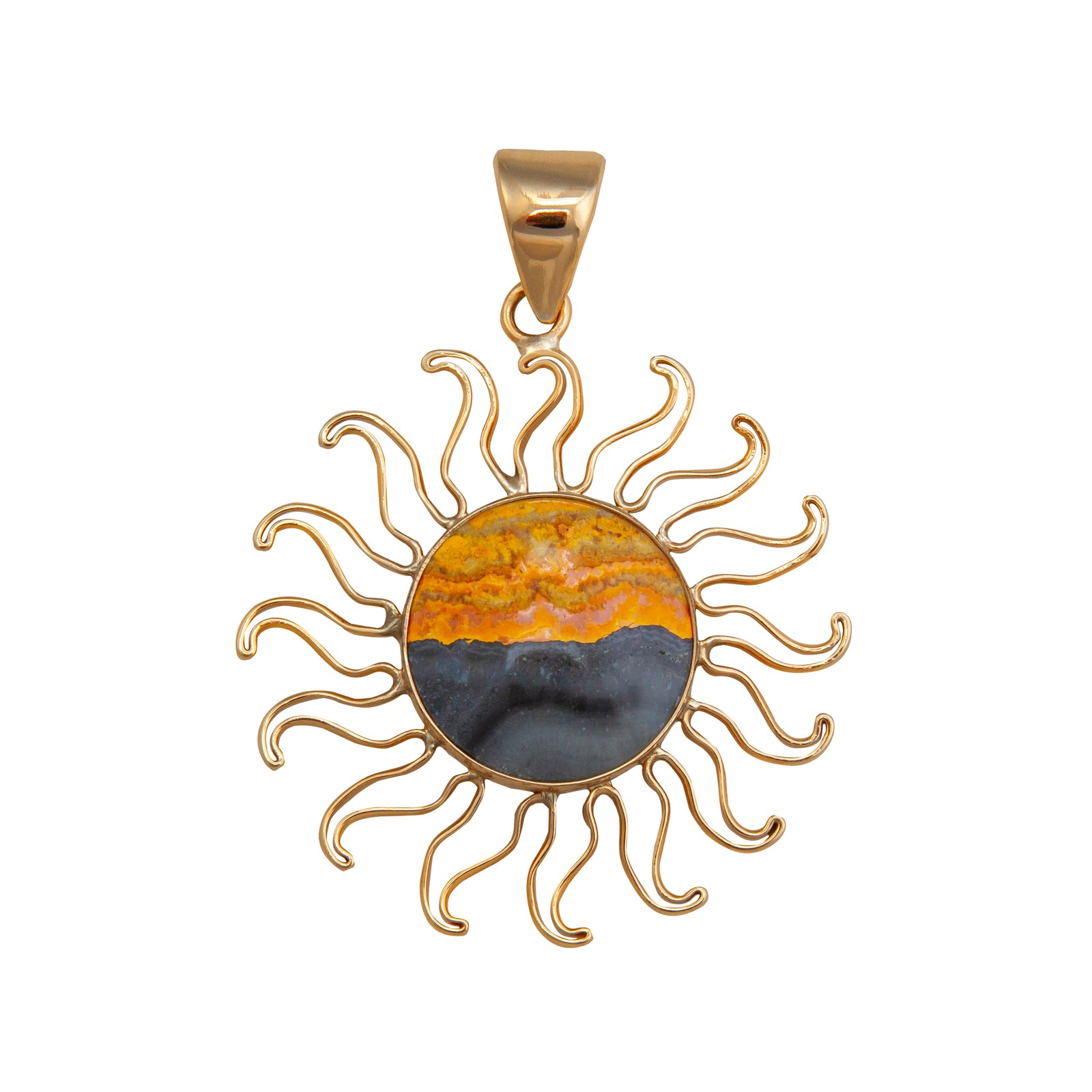 Alchemia Bumble Bee Jasper Sun Pendant | Charles Albert Jewelry