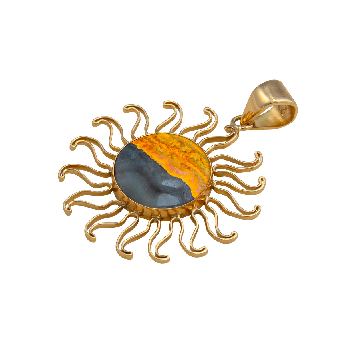 Alchemia Bumble Bee Jasper Sun Pendant | Charles Albert Jewelry